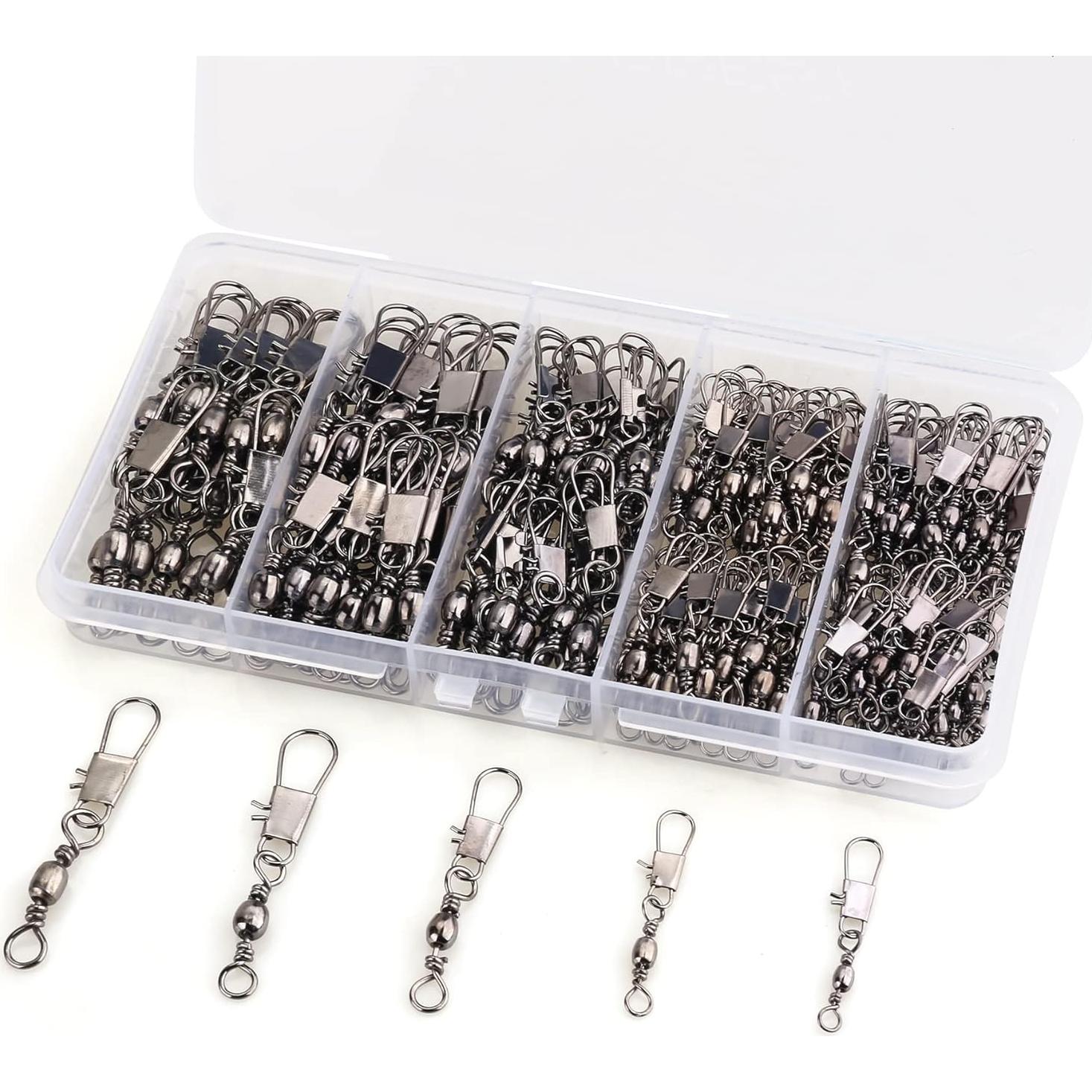 200 Conectores Giratorios de Barril MOBOREST para Pesca