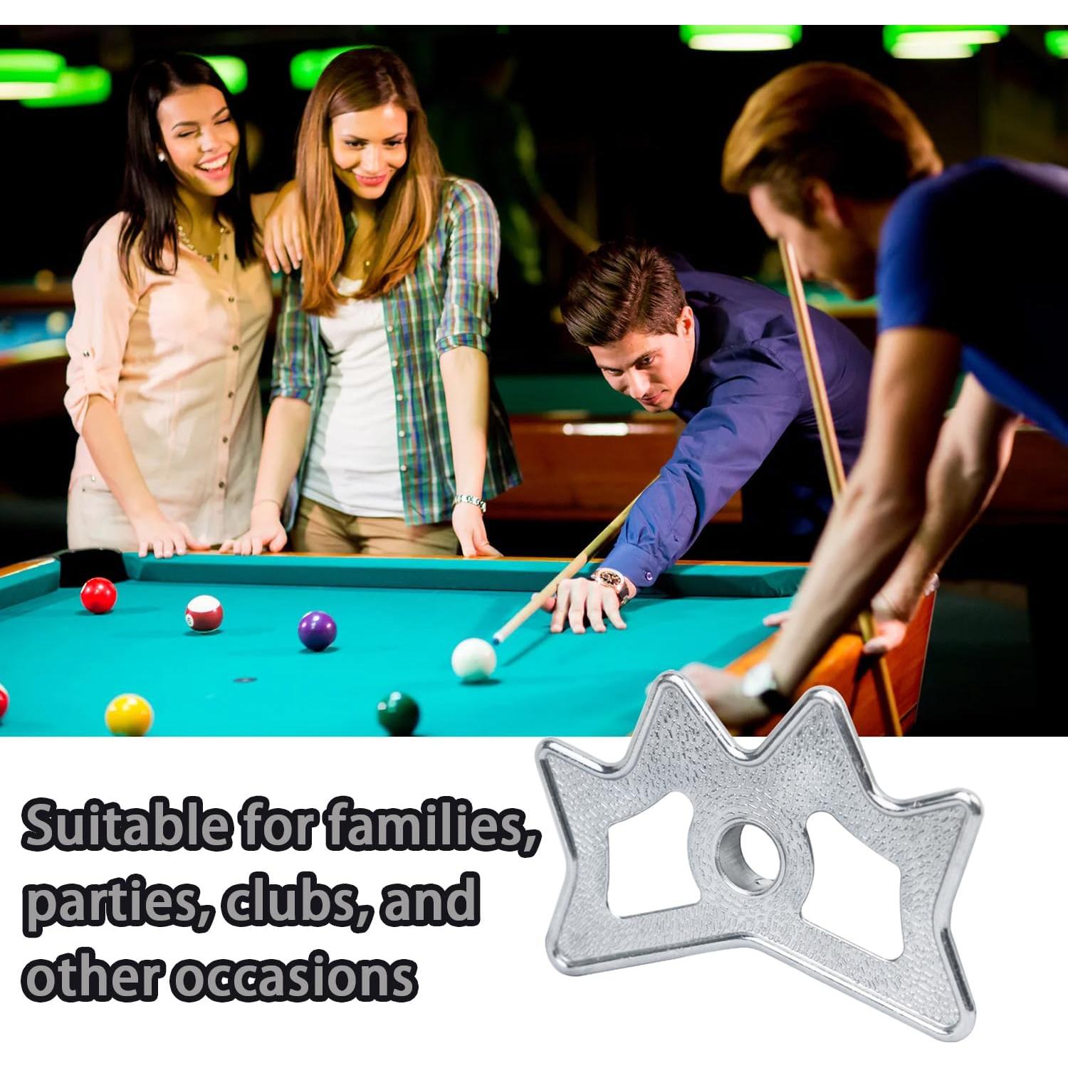 Paquete de 2 Cabezas de Puente de Billar Bntyok Aluminio Plateado