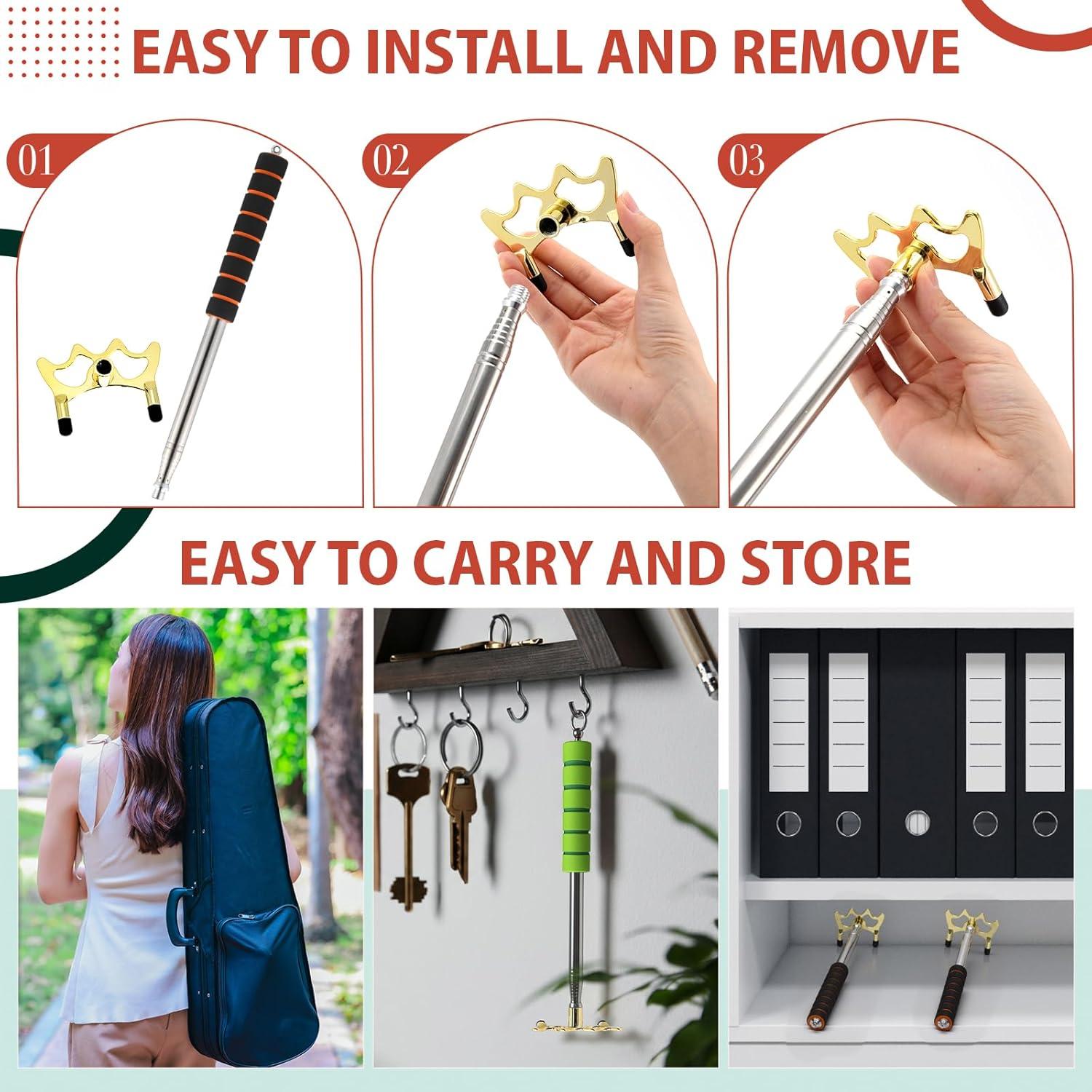 Soulchen 4 Palos de Puente de Billar Retráctiles 35-150 cm