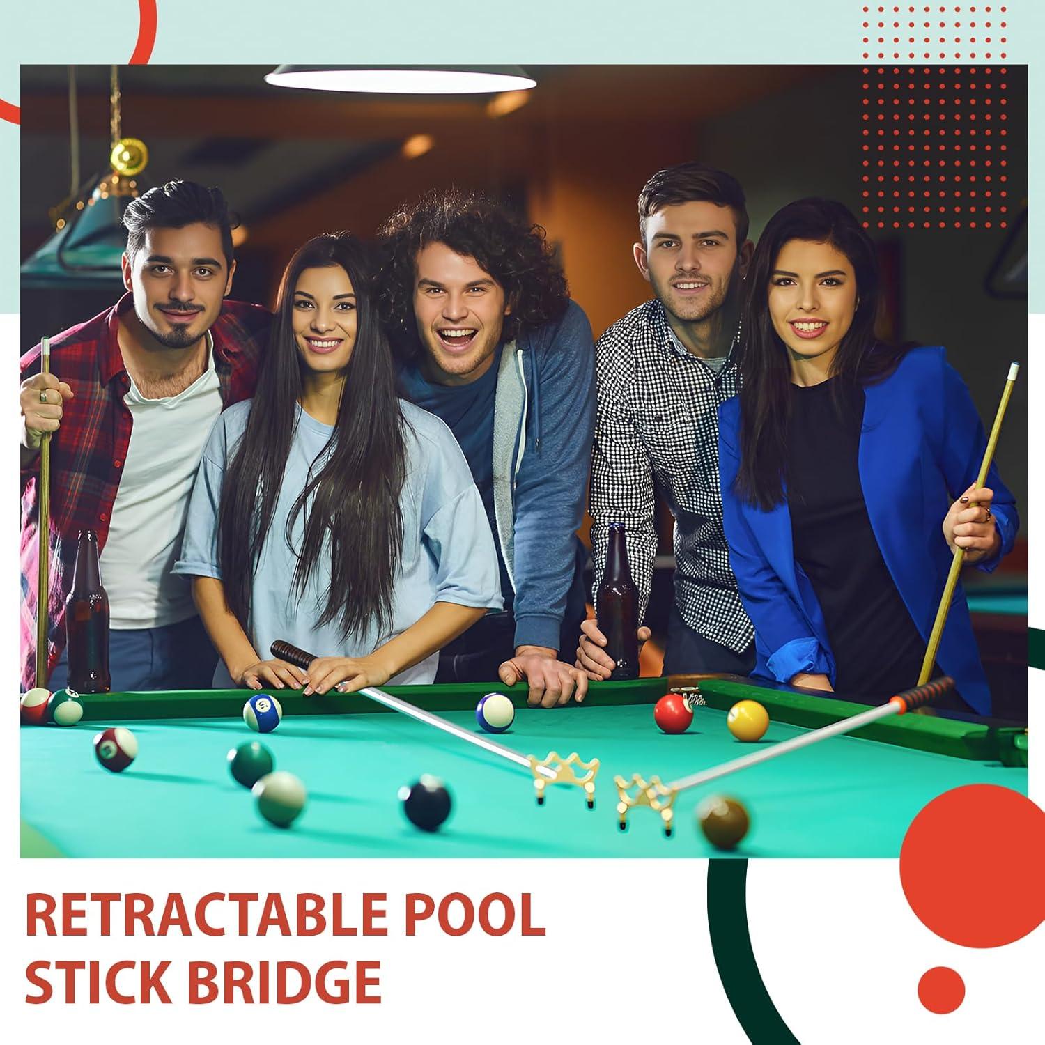Soulchen 4 Palos de Puente de Billar Retráctiles 35-150 cm
