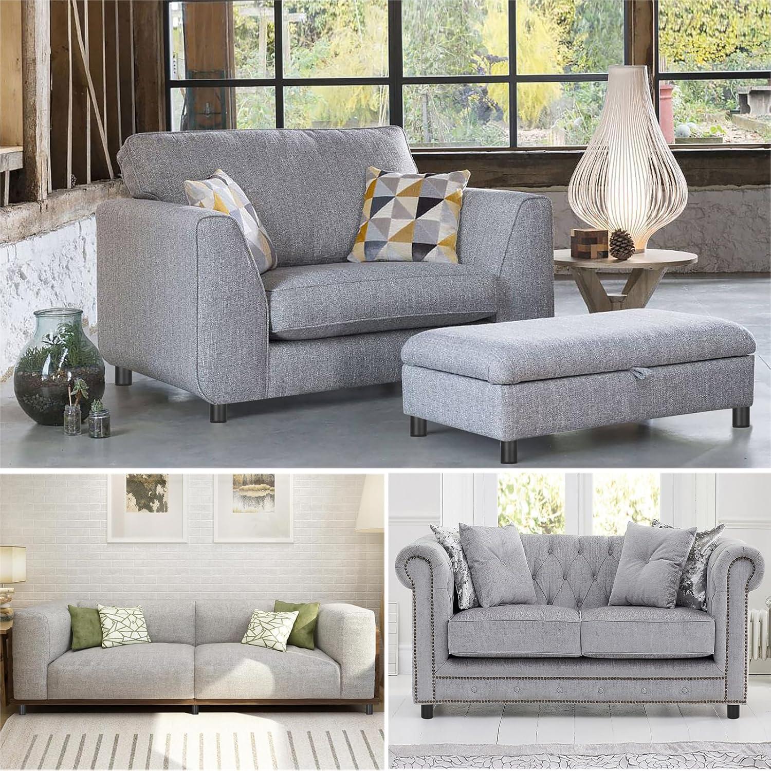 Patas de Mueble Ajustables Sumnacon 4 Pcs 10cm Aluminio Negro