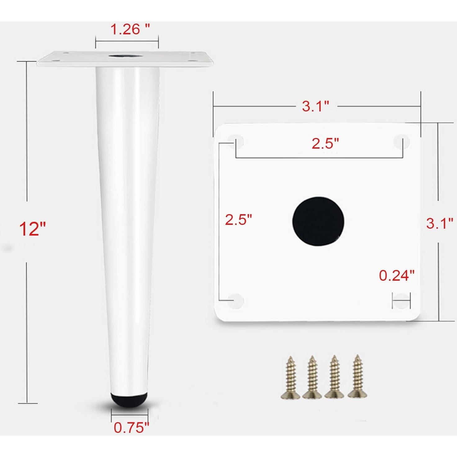 Patas de Muebles Geesatis 30 cm Juego de 4 Alta Resistencia