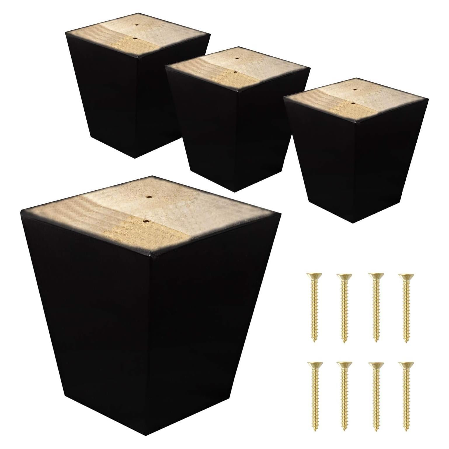 Patas de Madera Cuadradas ComfortStyle 10.2 cm Espresso Oscuro