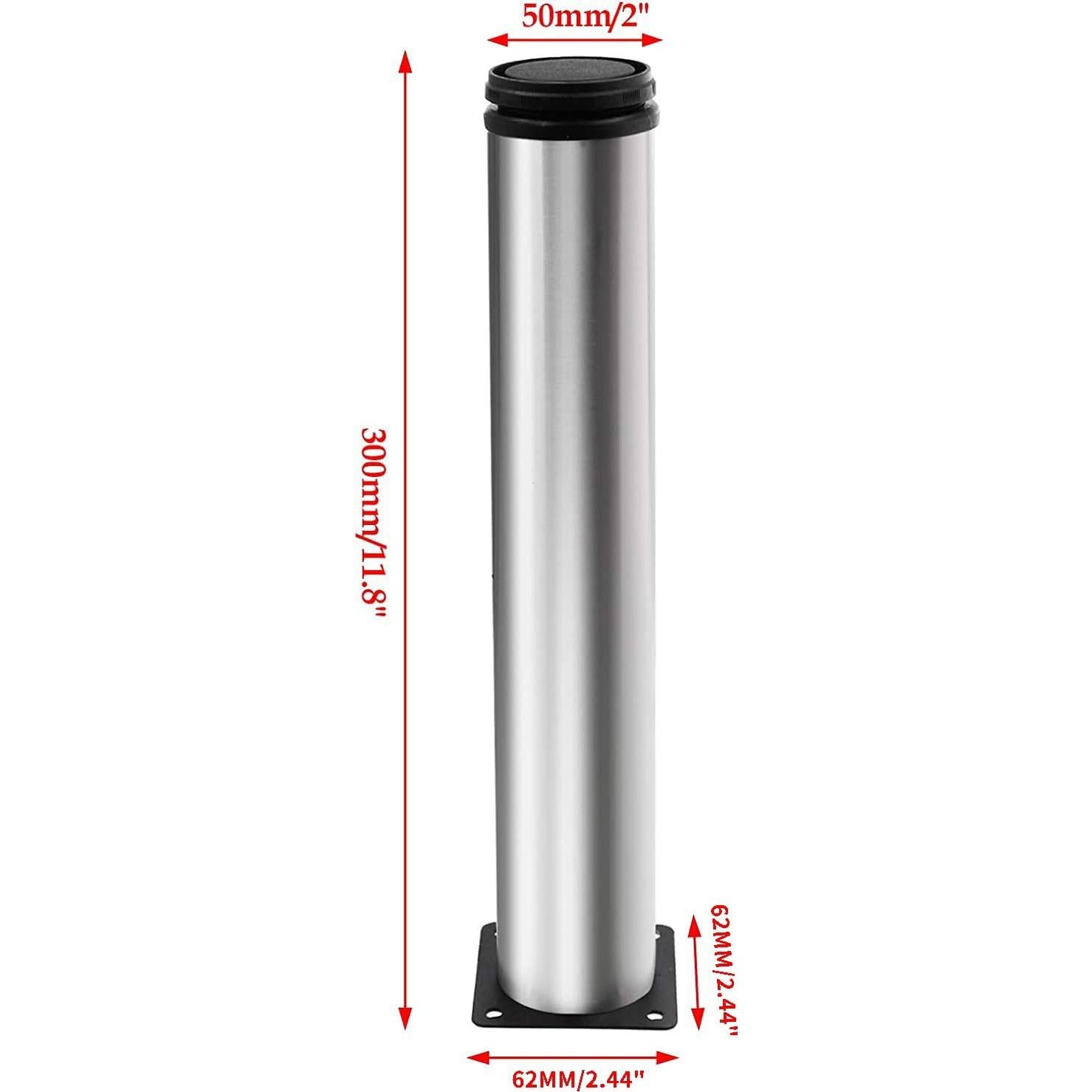 Juego de 4 patas ajustables Kyuionty de acero inoxidable 30 cm