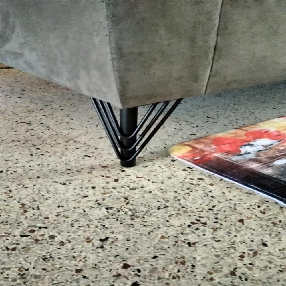 Piernas de Mueble Osring 10 cm Metal Negro Triangular 4 Pcs