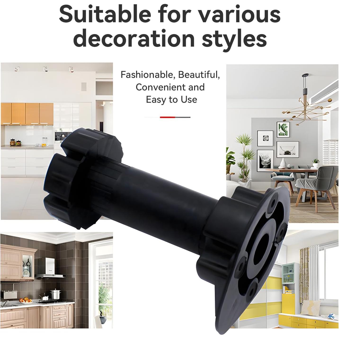 Elevadores de Muebles NEZART 4 Piezas Ajustables 10.2 cm