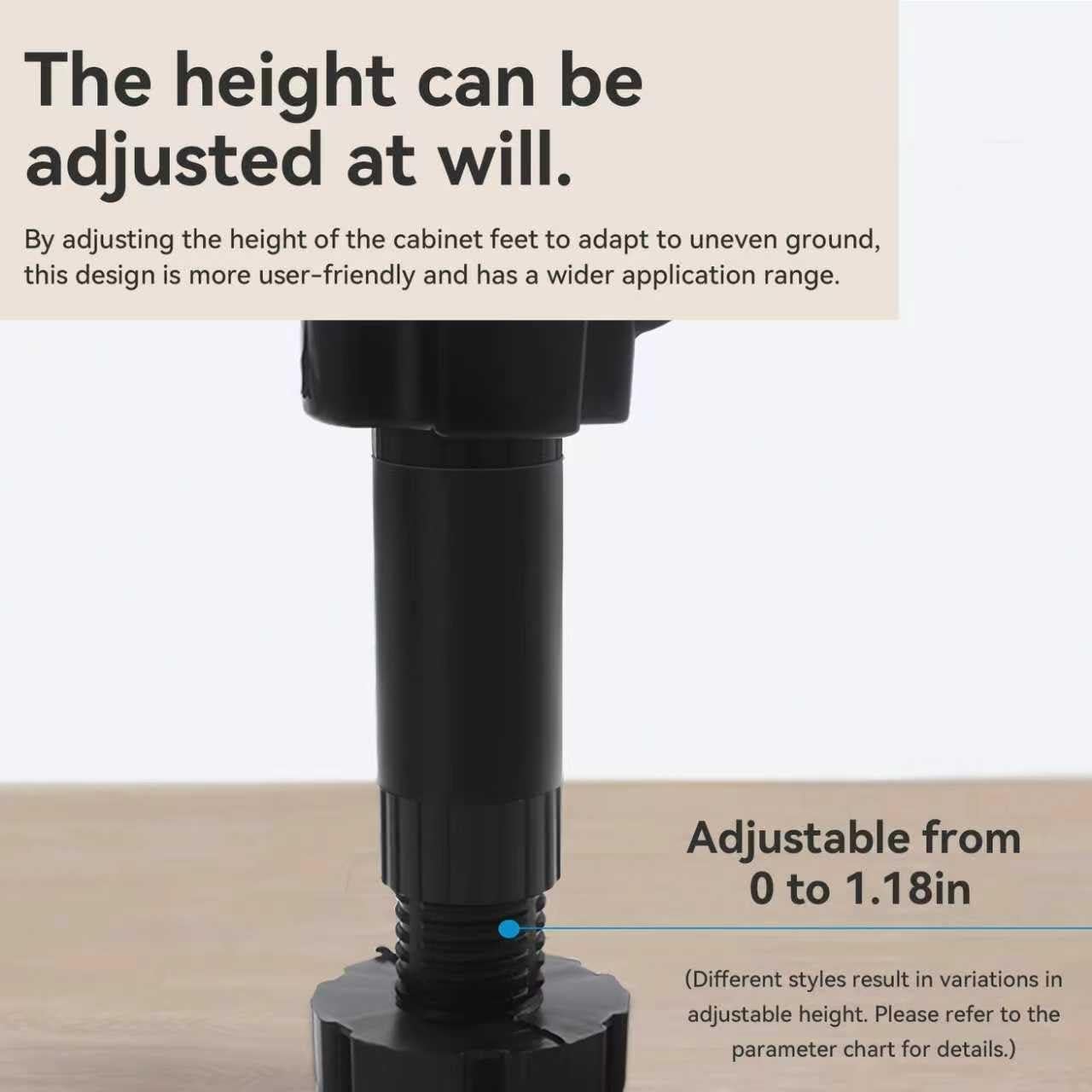 Elevadores de Muebles NEZART 4 Piezas Ajustables 10.2 cm