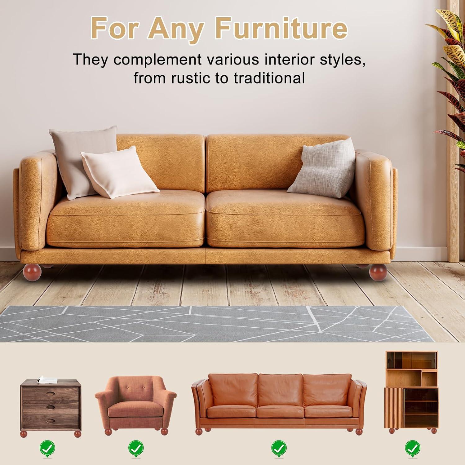 Patas de Sofá de Madera WHXGG 10.9 cm Paquete de 4