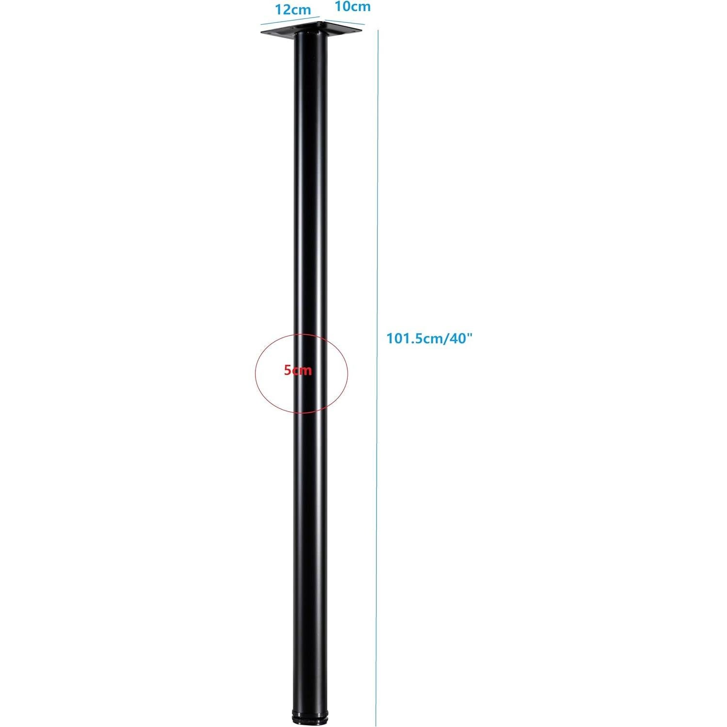 Patas de Escritorio Ajustables WHUANGKAKA 101.6 cm - Juego de 4 Negro