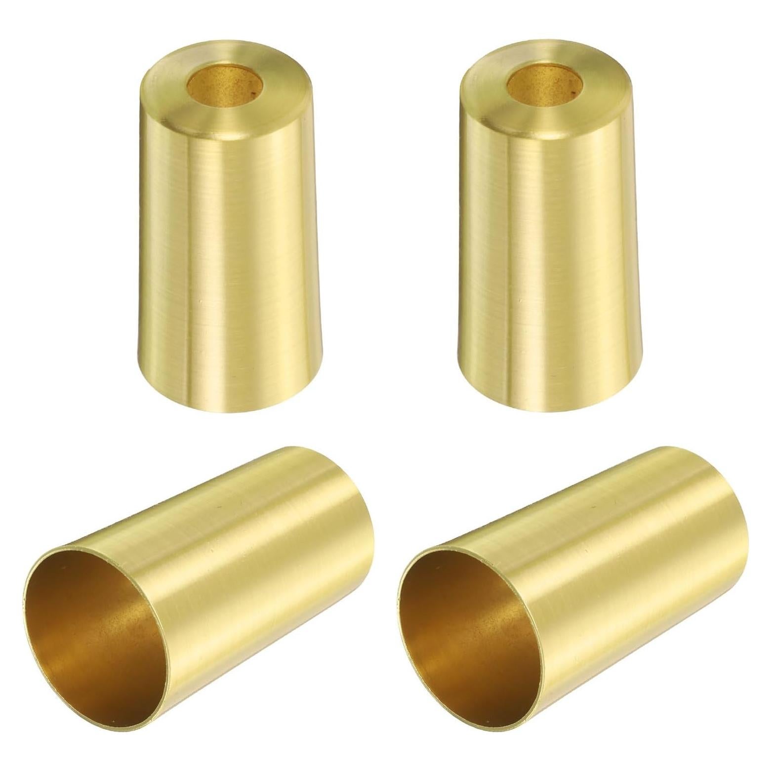 Cubiertas de Pies de Muebles uxcell Metal Dorado 4 Pcs 2.54x5.08cm