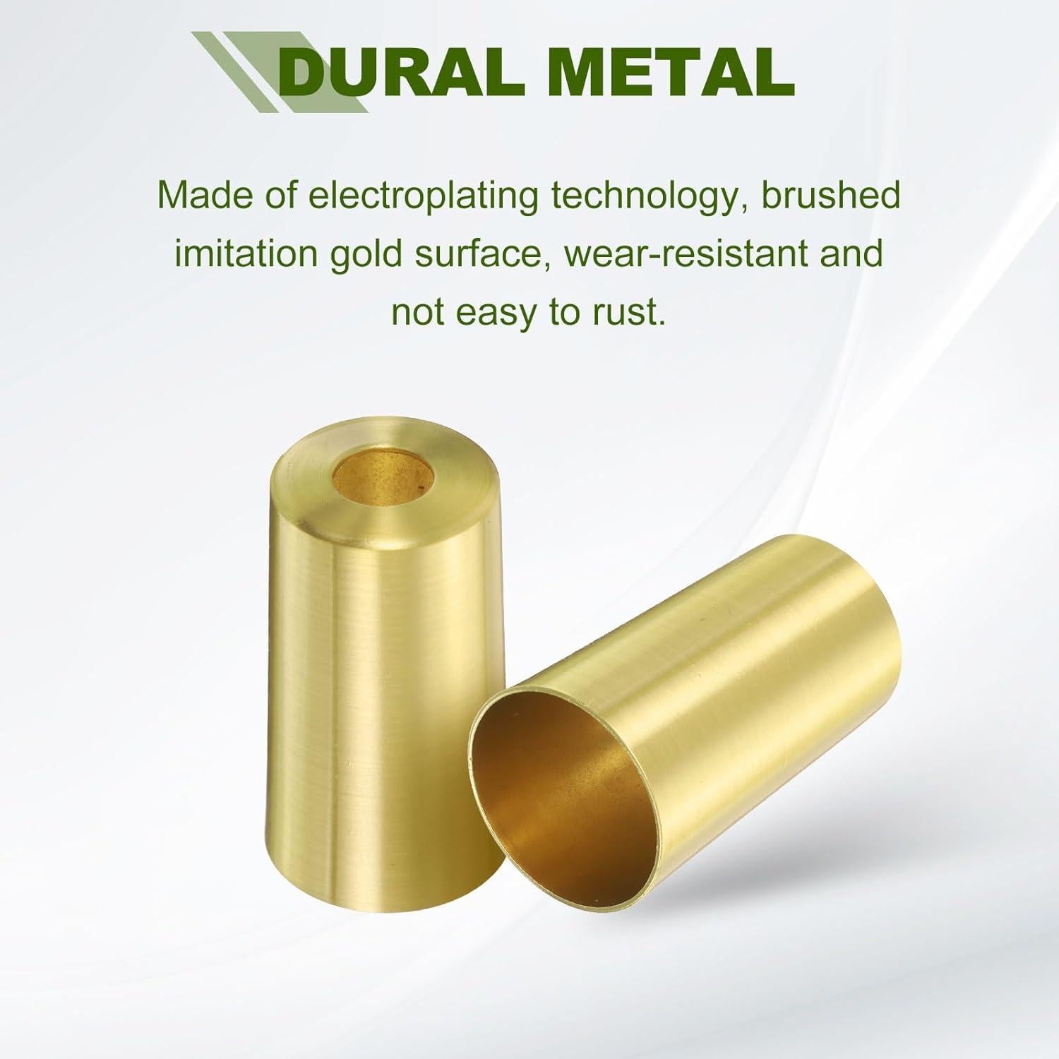 Cubiertas de Pies de Muebles uxcell Metal Dorado 4 Pcs 2.54x5.08cm