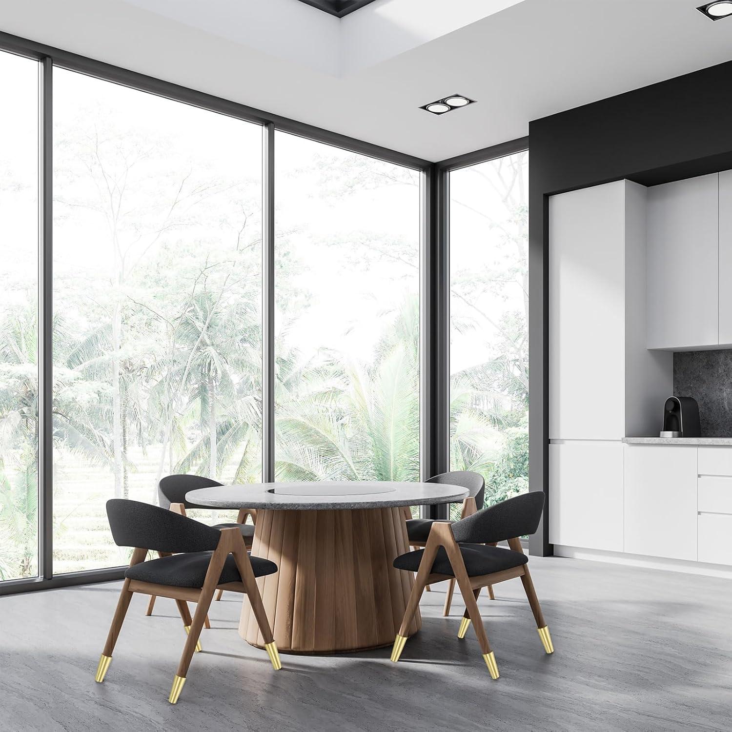 Cubiertas de Pies de Muebles uxcell Metal Dorado 4 Pcs 2.54x5.08cm