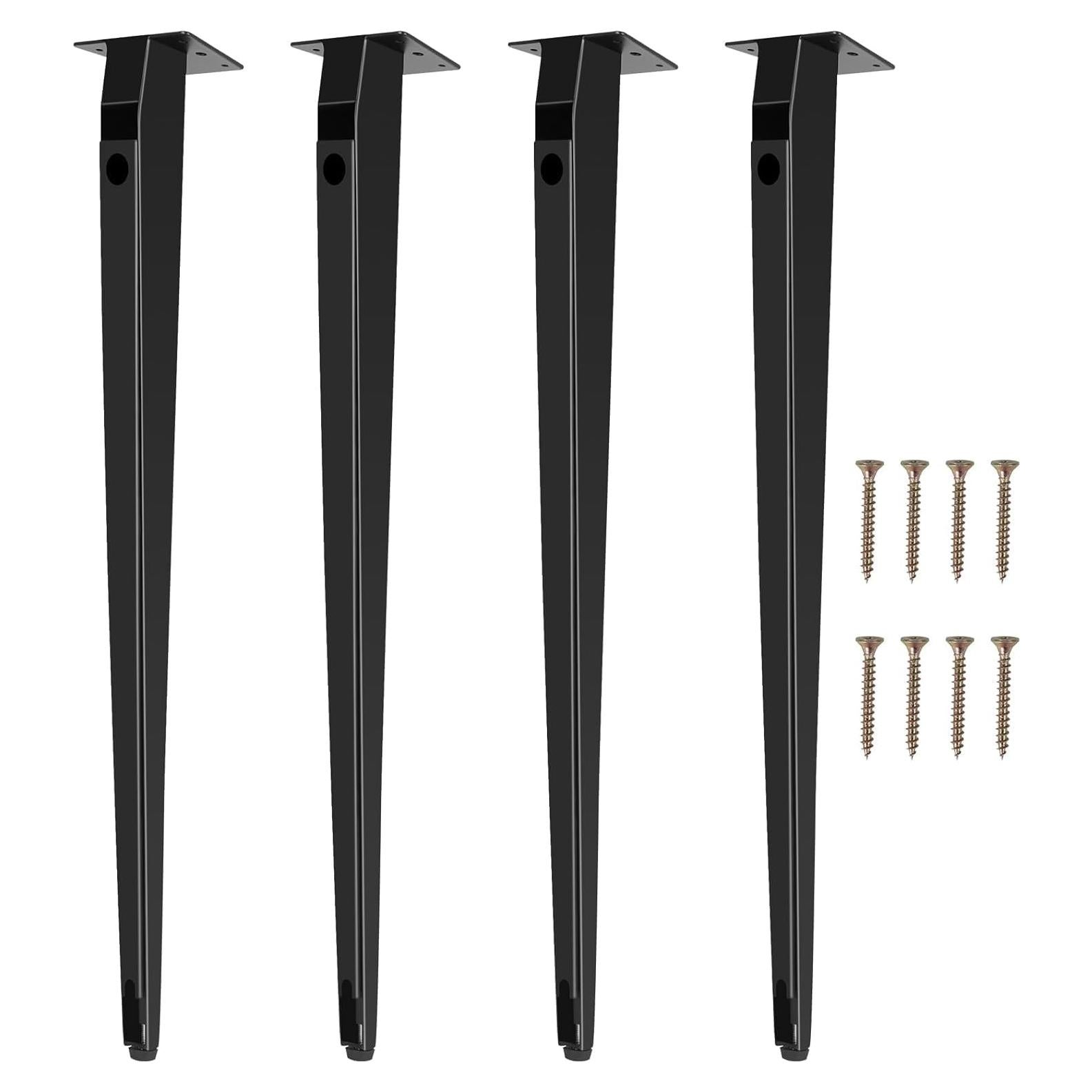 Patas de Mesa Modernas XUUHOOG 71.12 cm Metal Negro Mate (Juego de 4)