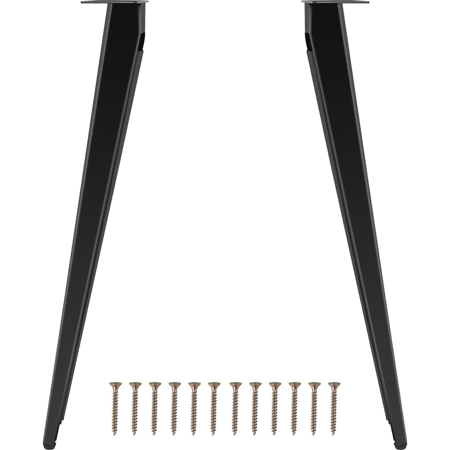 Patas de Mesa Modernas XUUHOOG 71.12 cm Metal Negro Mate (Juego de 4)