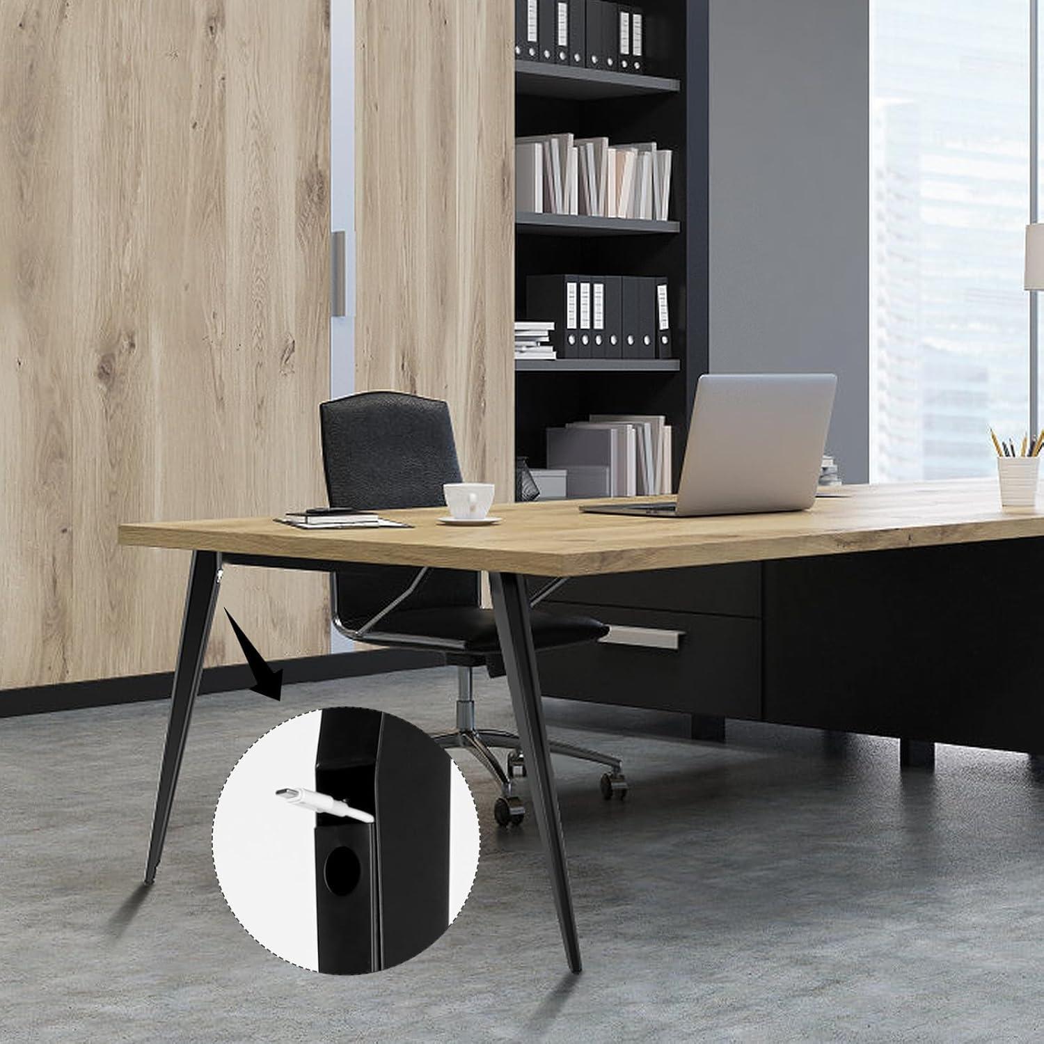 Patas de Mesa Modernas XUUHOOG 71.12 cm Metal Negro Mate (Juego de 4)