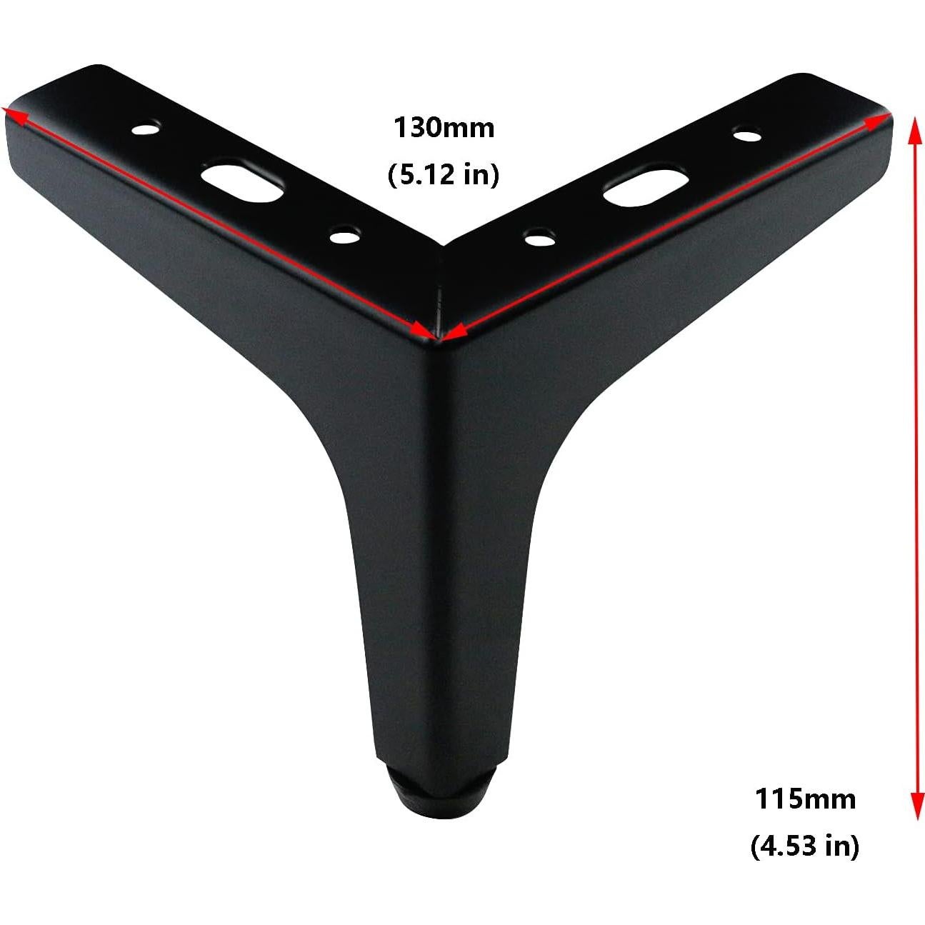 Patas Ajustables de Muebles Antrader 11.5 cm Metal Negro Mate