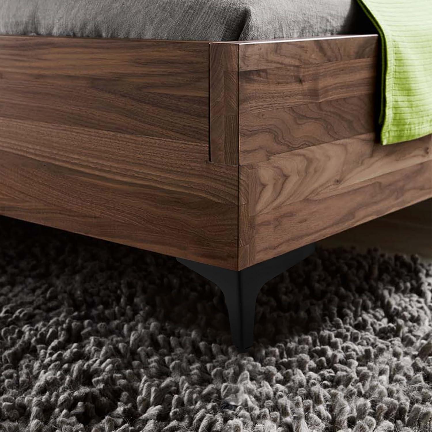 Patas Ajustables de Muebles Antrader 11.5 cm Metal Negro Mate