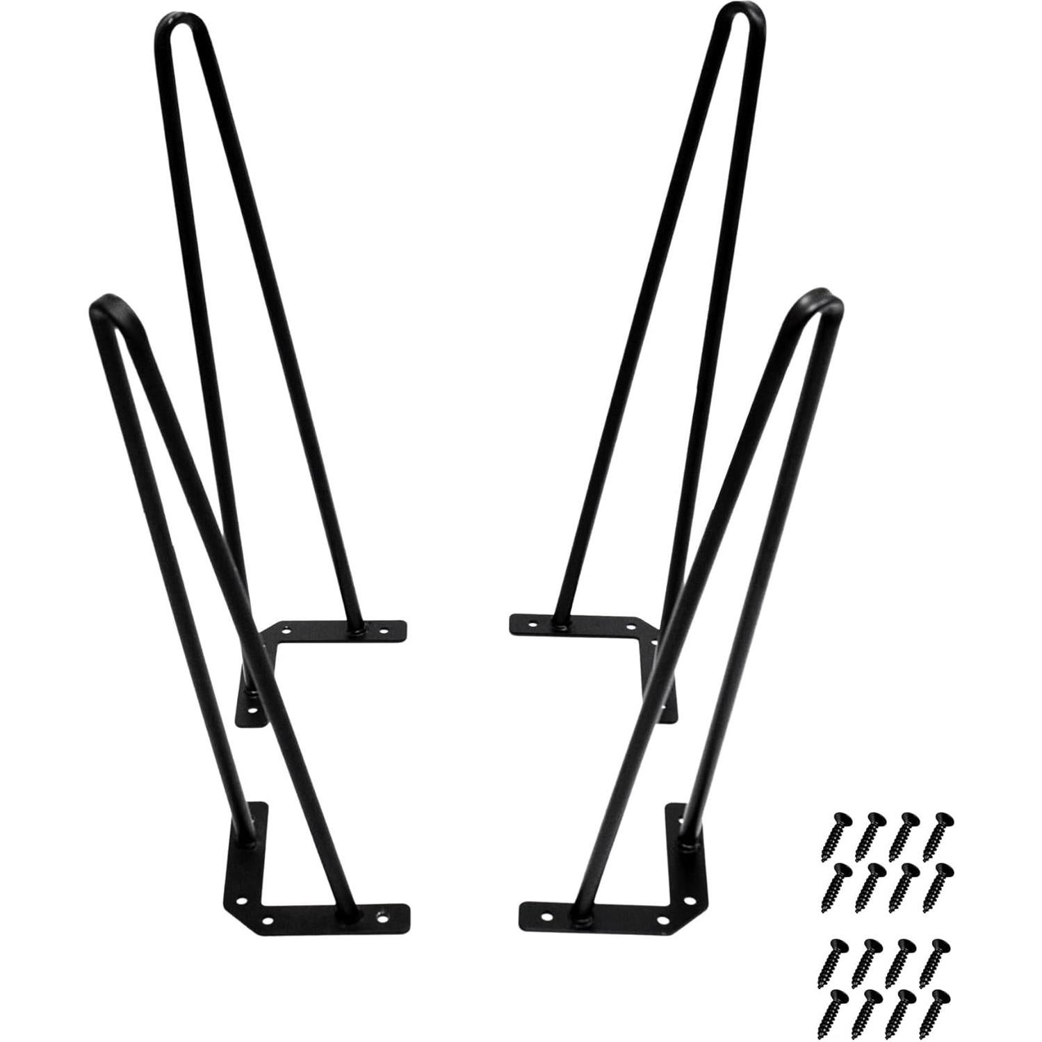 Juego de 4 patas de mesa de pin de cabello Home Soft Things 40.64 cm