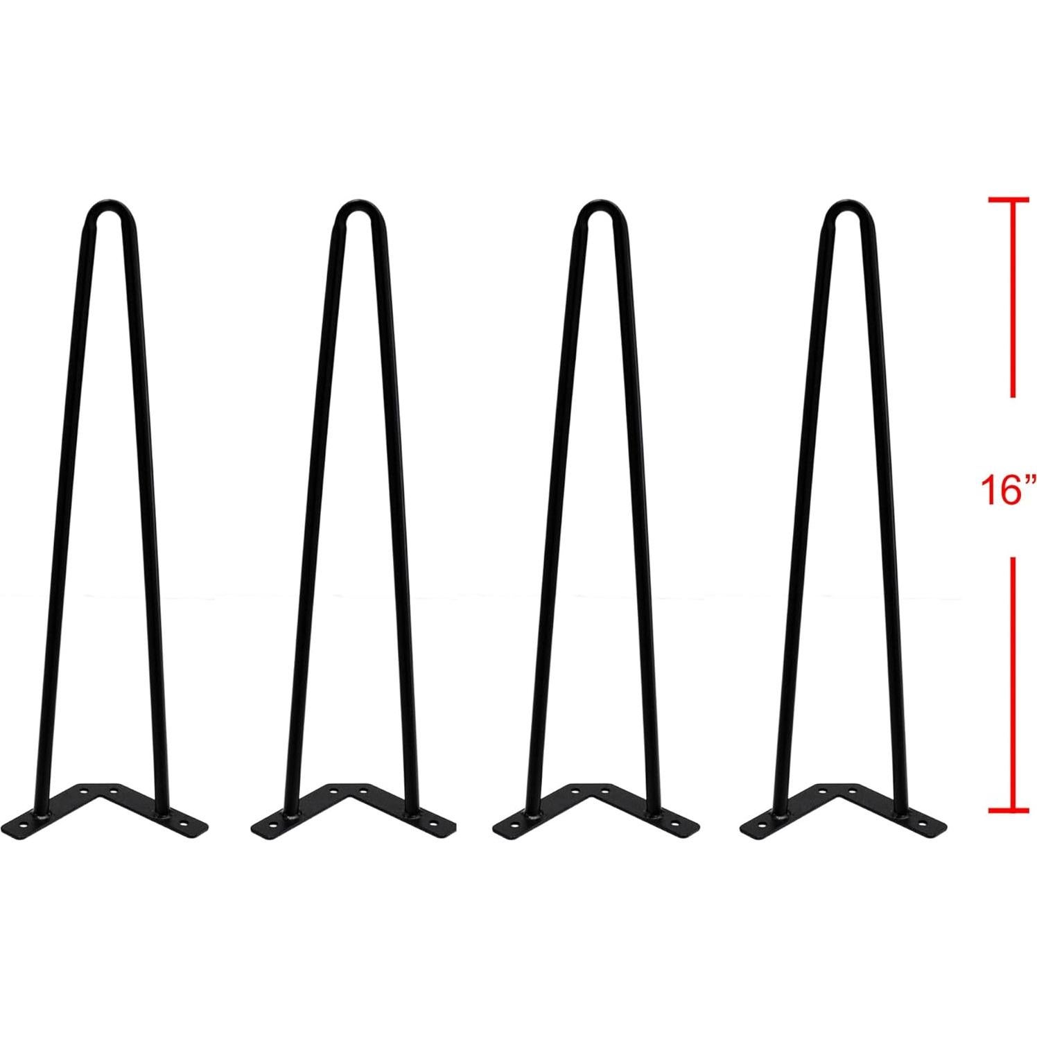 Juego de 4 patas de mesa de pin de cabello Home Soft Things 40.64 cm