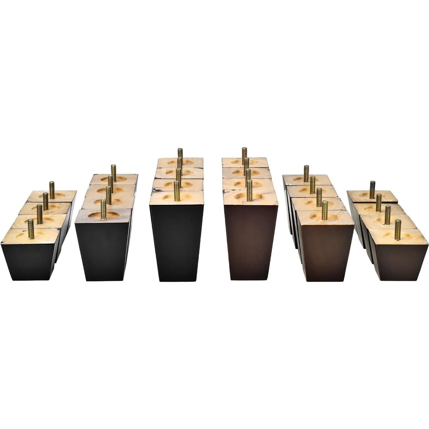 Patas de Muebles de Madera Maricome 10.16 cm Espresso Juego de 4