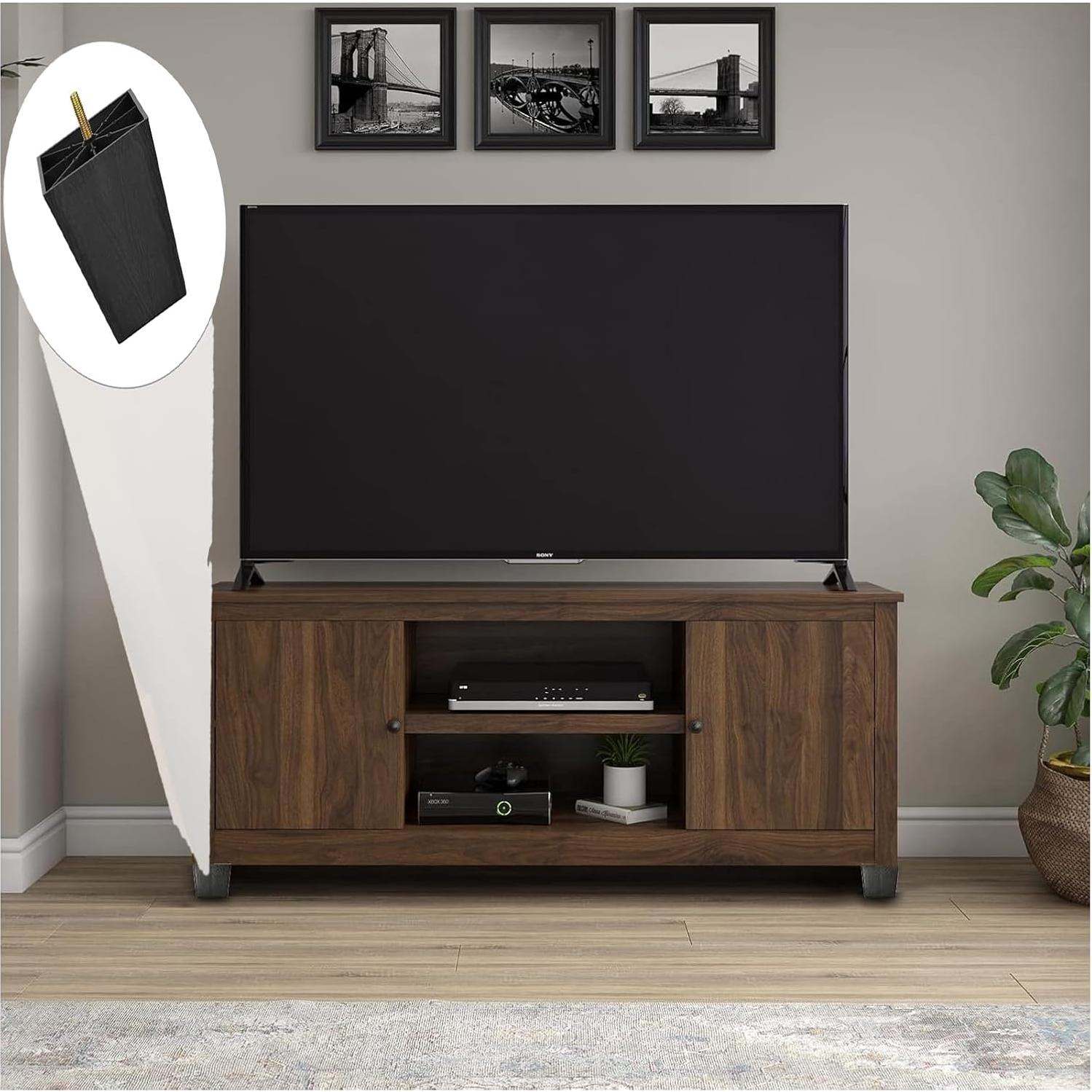 Patas de Muebles Cuadradas Cónicas QuZCarious 10 cm Negras