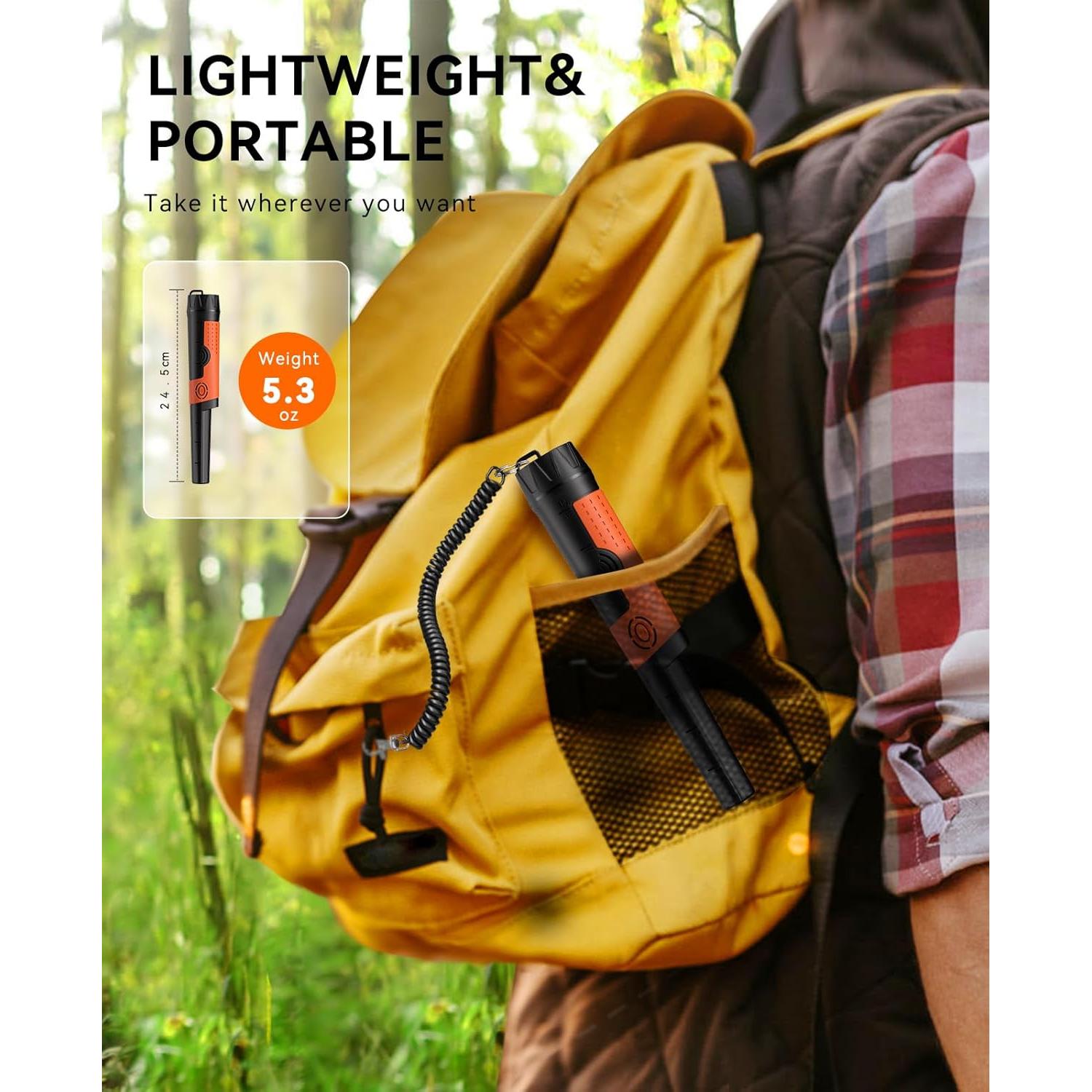 Detector de Metales SUNPOW OTMD12 Pinpointer Impermeable 360°