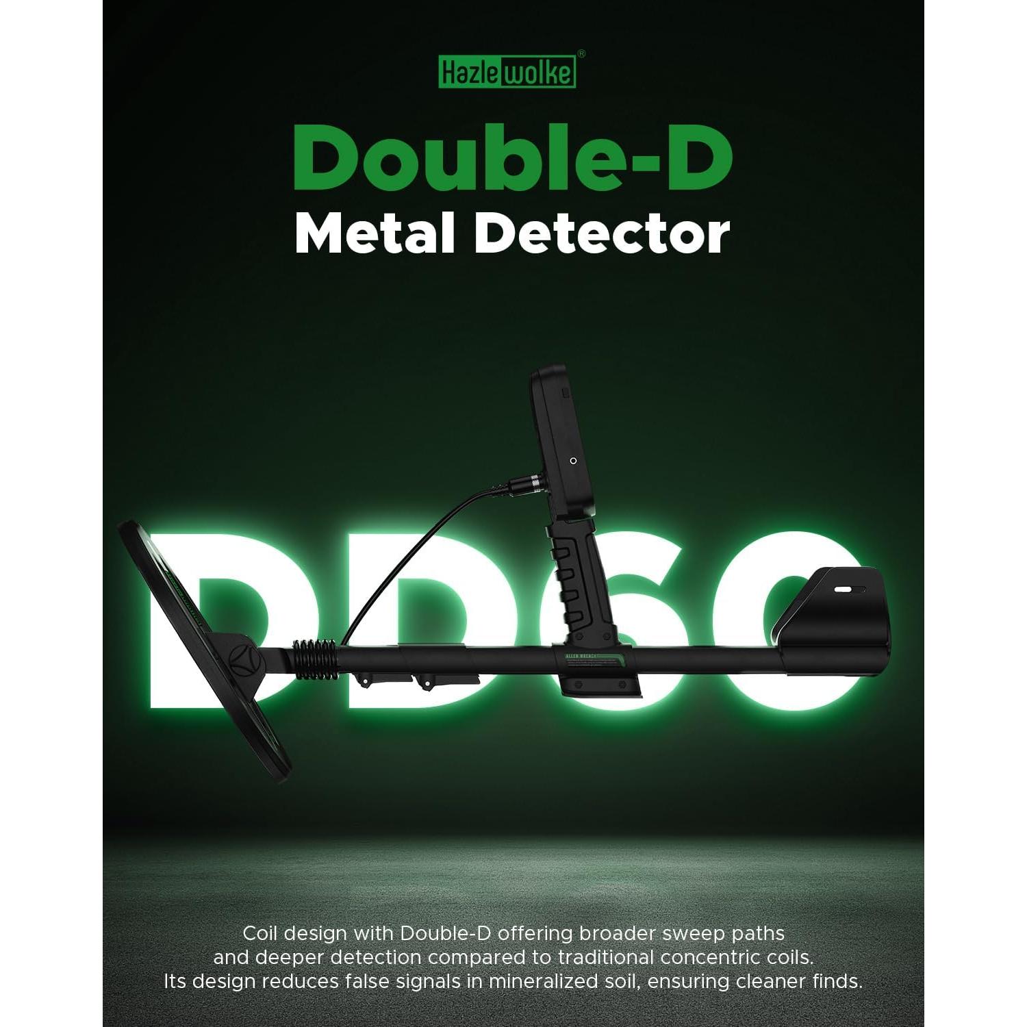 Detector de Metales Hazlewolke DD60 Impermeable 1.5m Profundidad