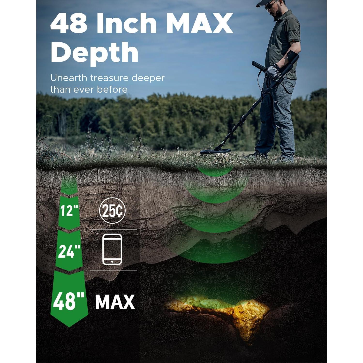 Detector de Metales Hazlewolke DD60 Impermeable 1.5m Profundidad