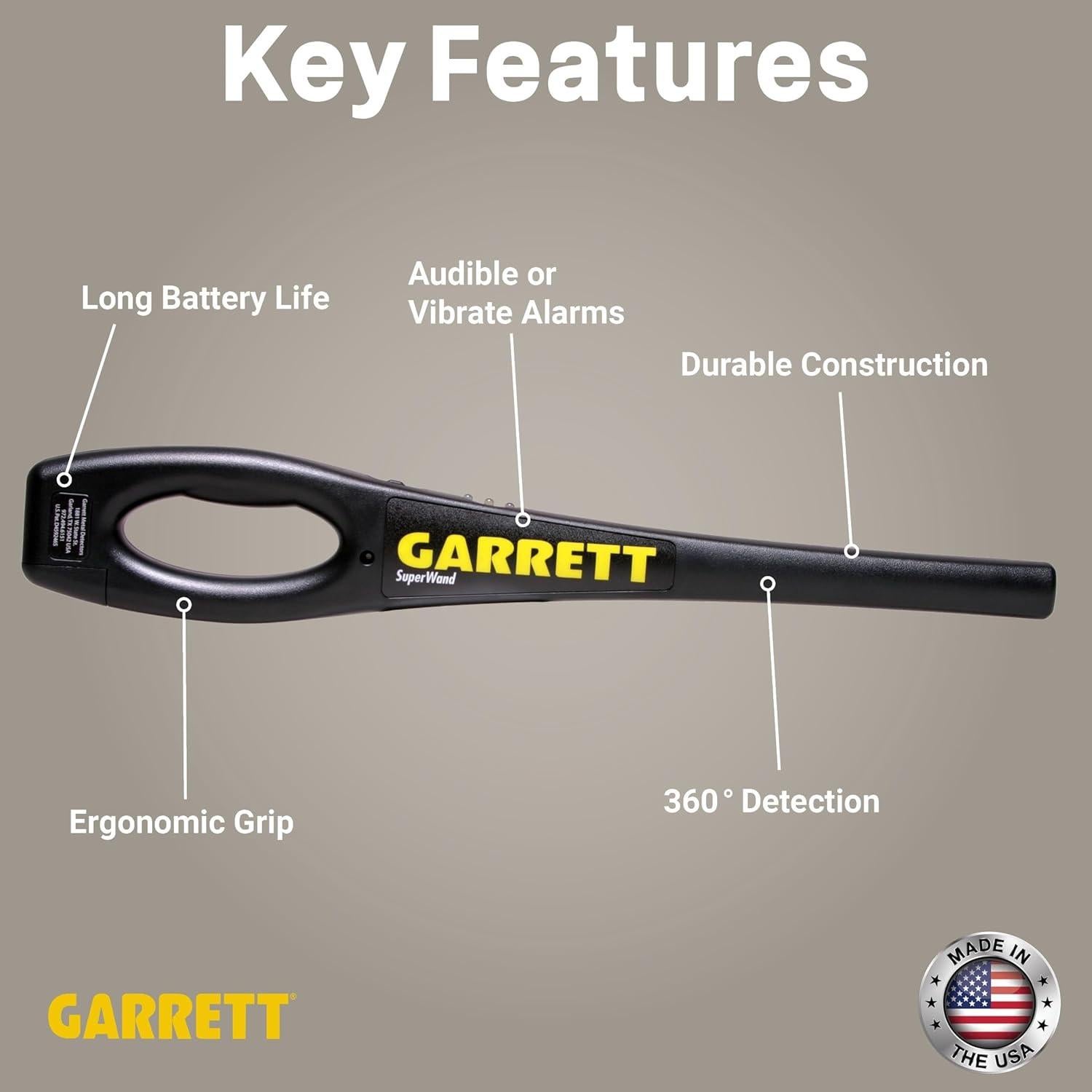Detector de Metales Garrett SuperWand Profesional 48.26 cm