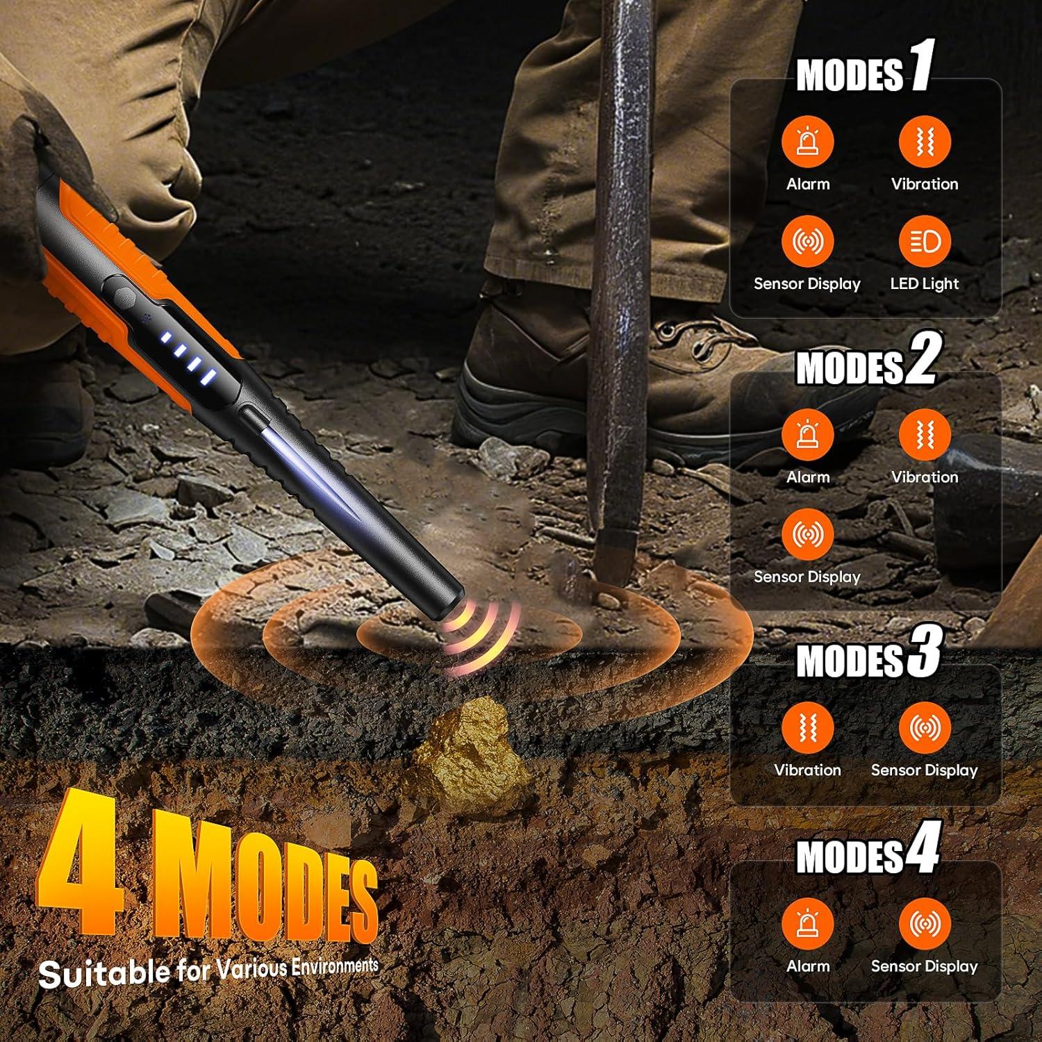 Detector de Metales JKUSS Pinpointer LCD Impermeable 8.9cm