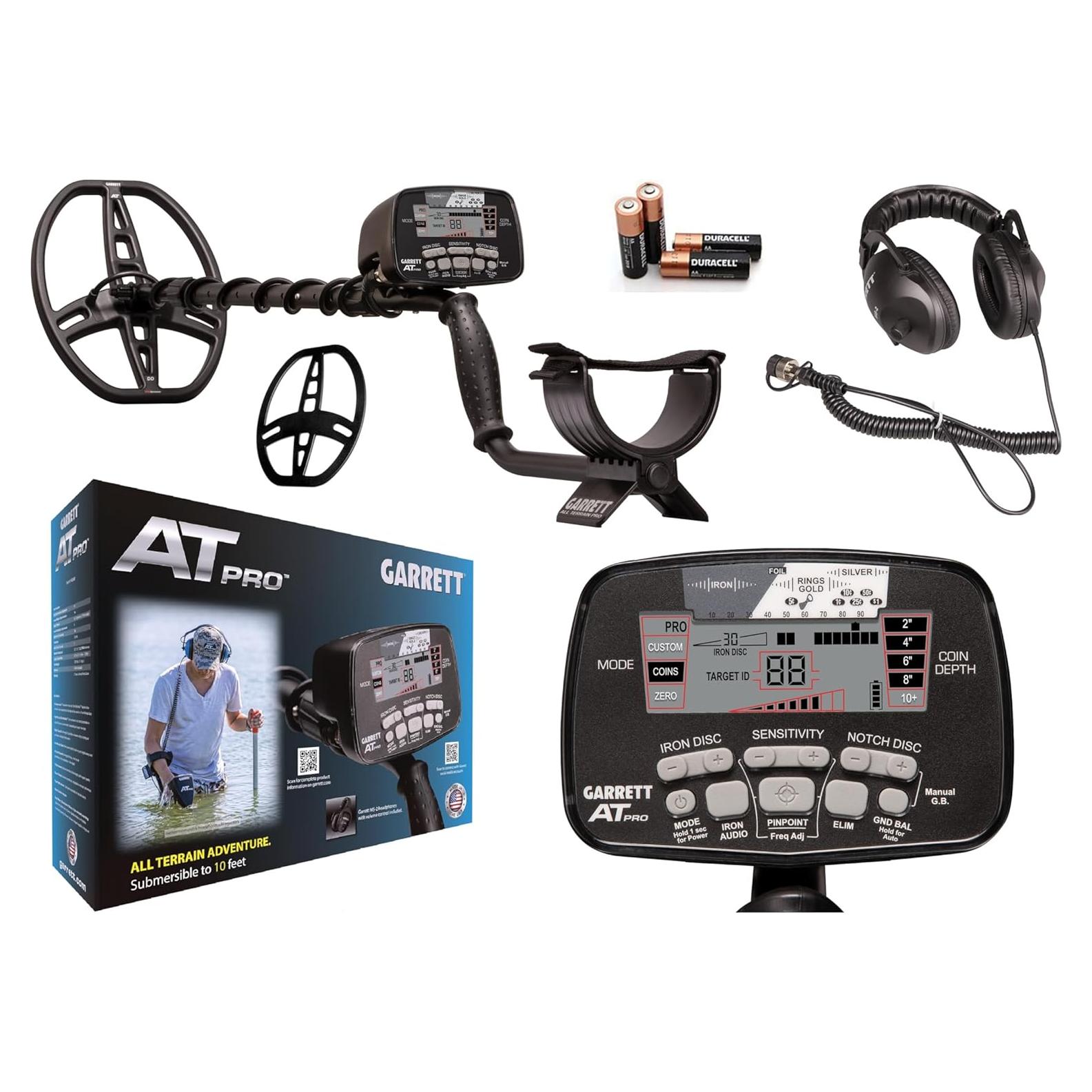 Detector de Metales Garrett AT Pro - Impermeable 3m - Audio Pro