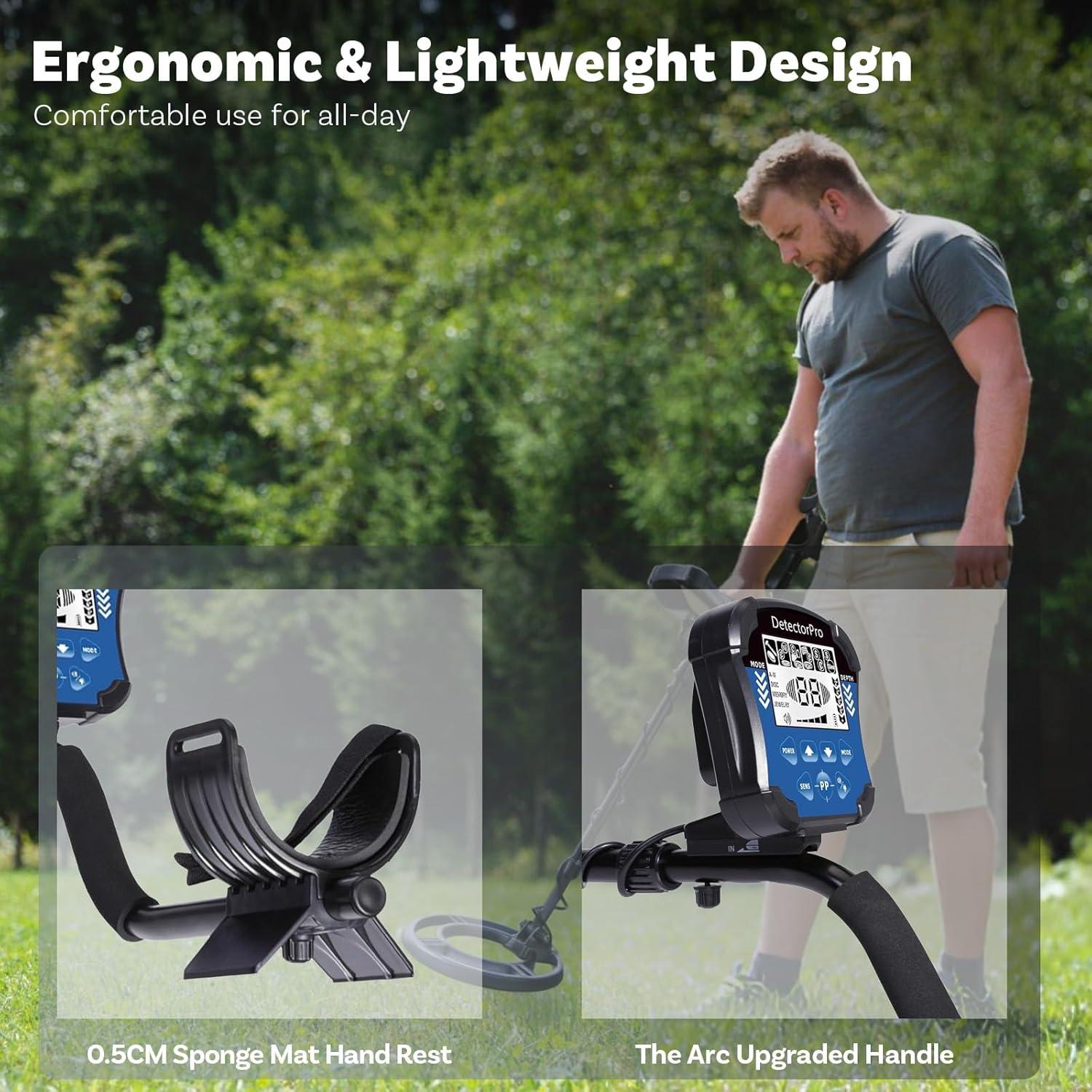 Detector de Metales LJINNOVEX 10" Impermeable y Ligero