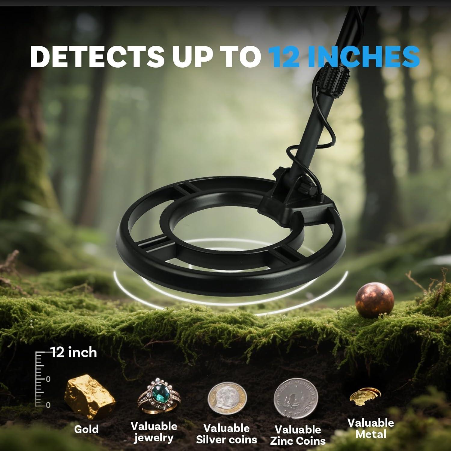 Detector de Metales LJINNOVEX 10" Impermeable y Ligero