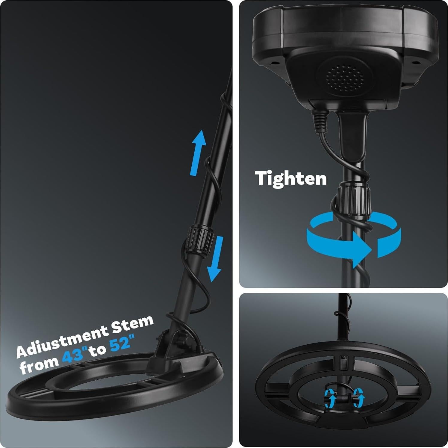 Detector de Metales LJINNOVEX 10" Impermeable y Ligero