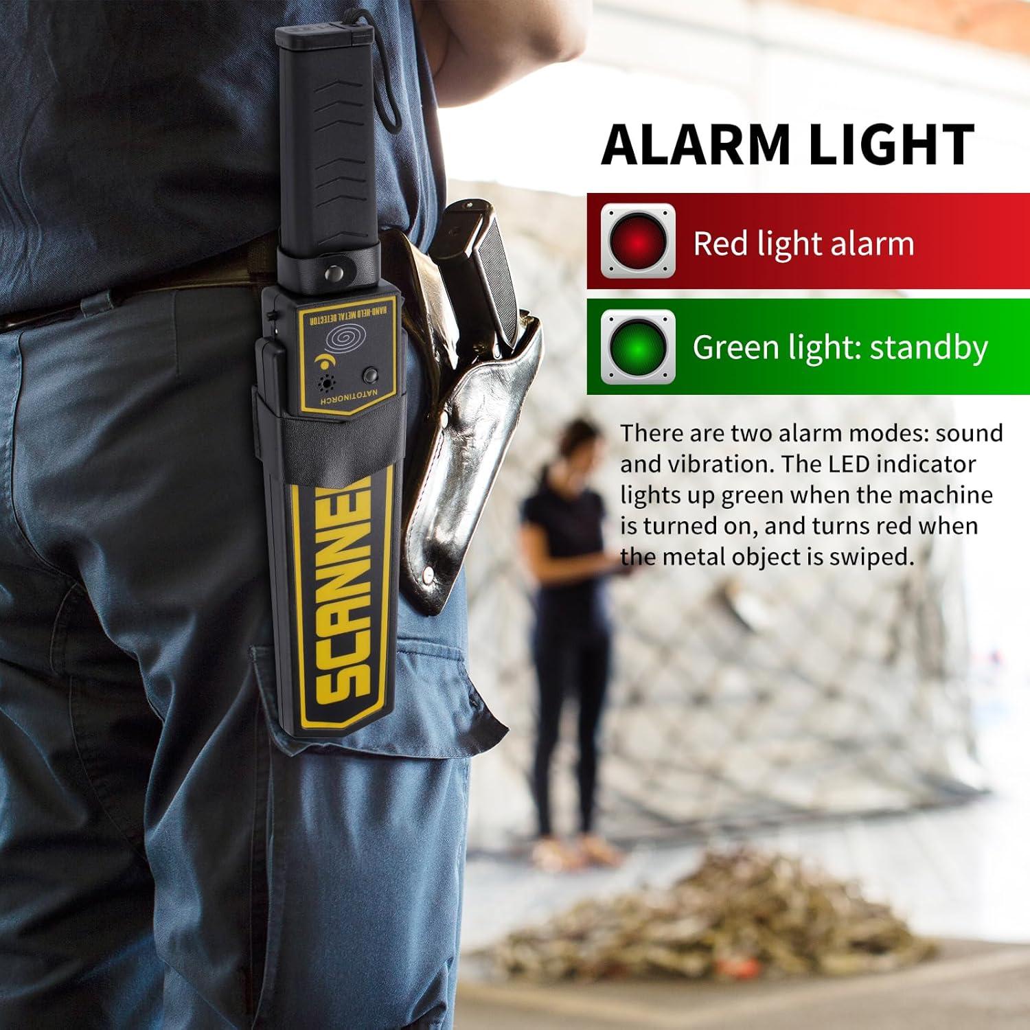 Escáner de Seguridad de Mano Natotinorch, Detector de Metales Alta Sensibilidad