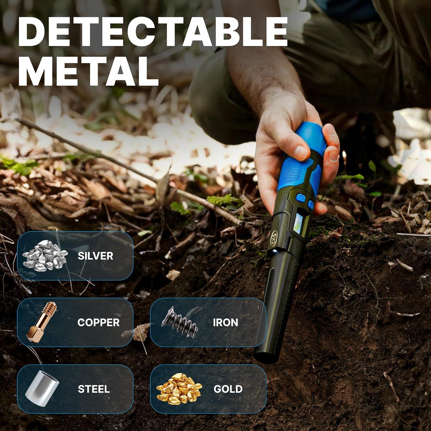 Detector de Metales CKG Pinpointer 360° Impermeable IP68