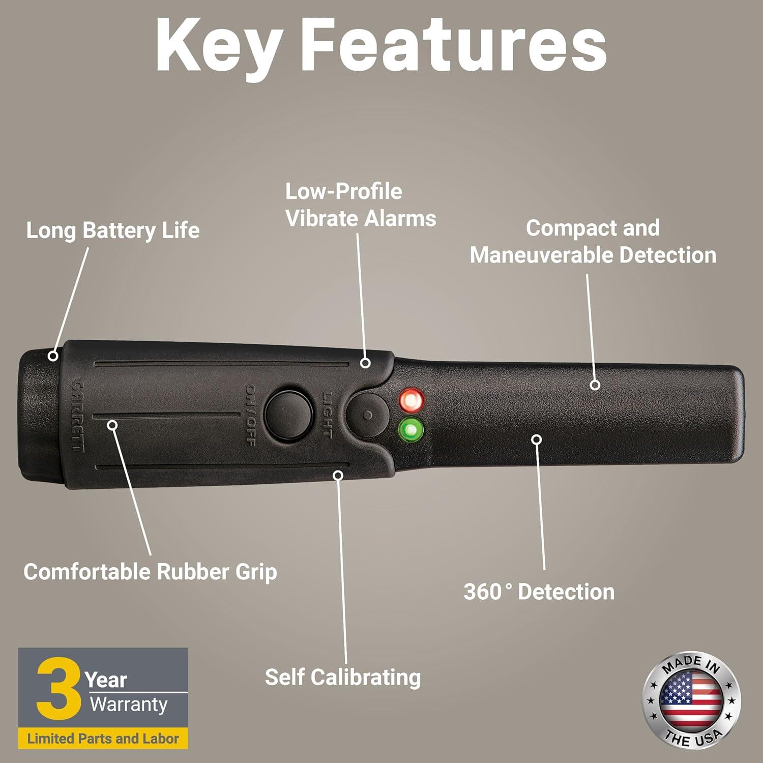 Detector de Metales Garrett THD Mano IP66 10 cm