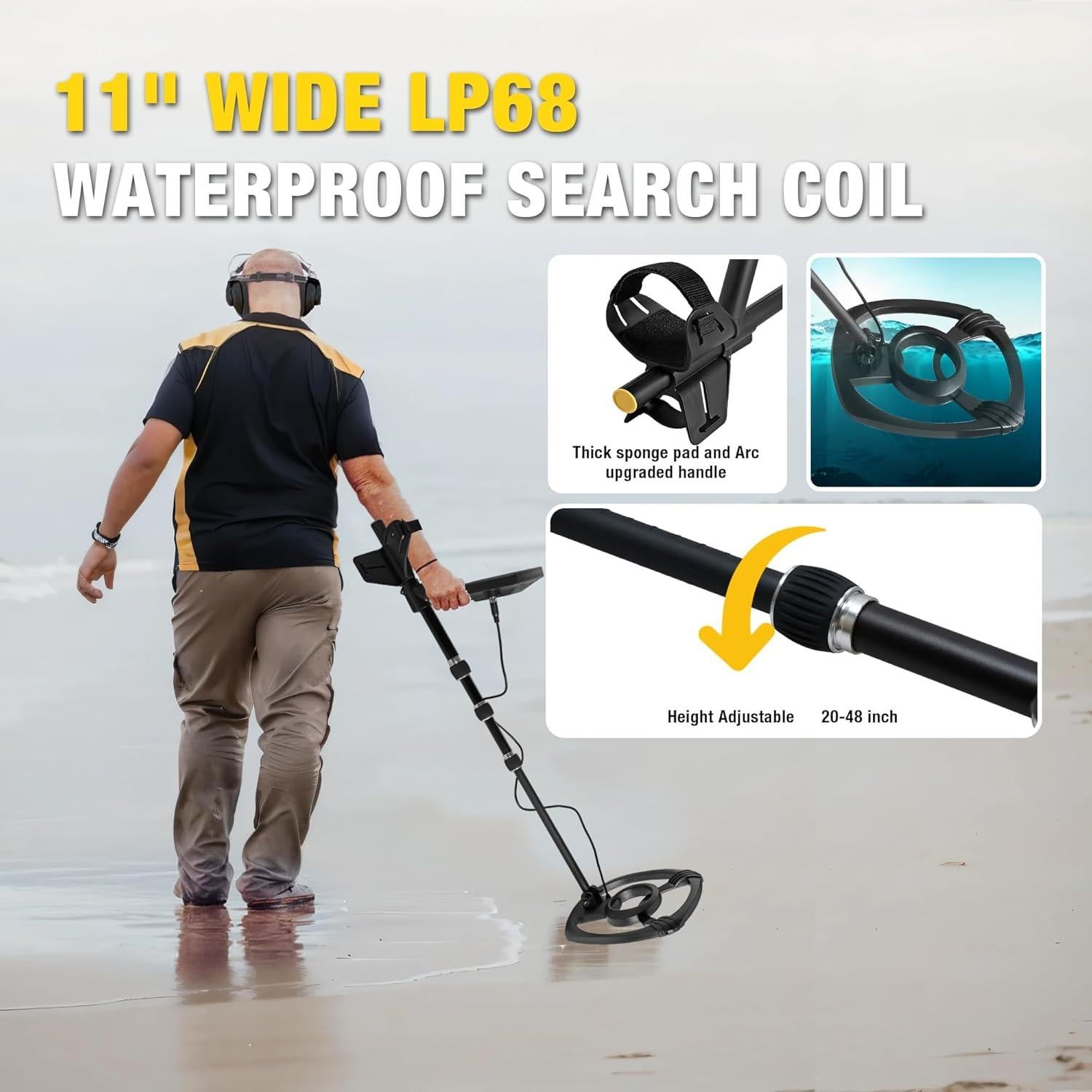 Detector de Metales YELLOW JACKET ASM-55 Ajustable IP65