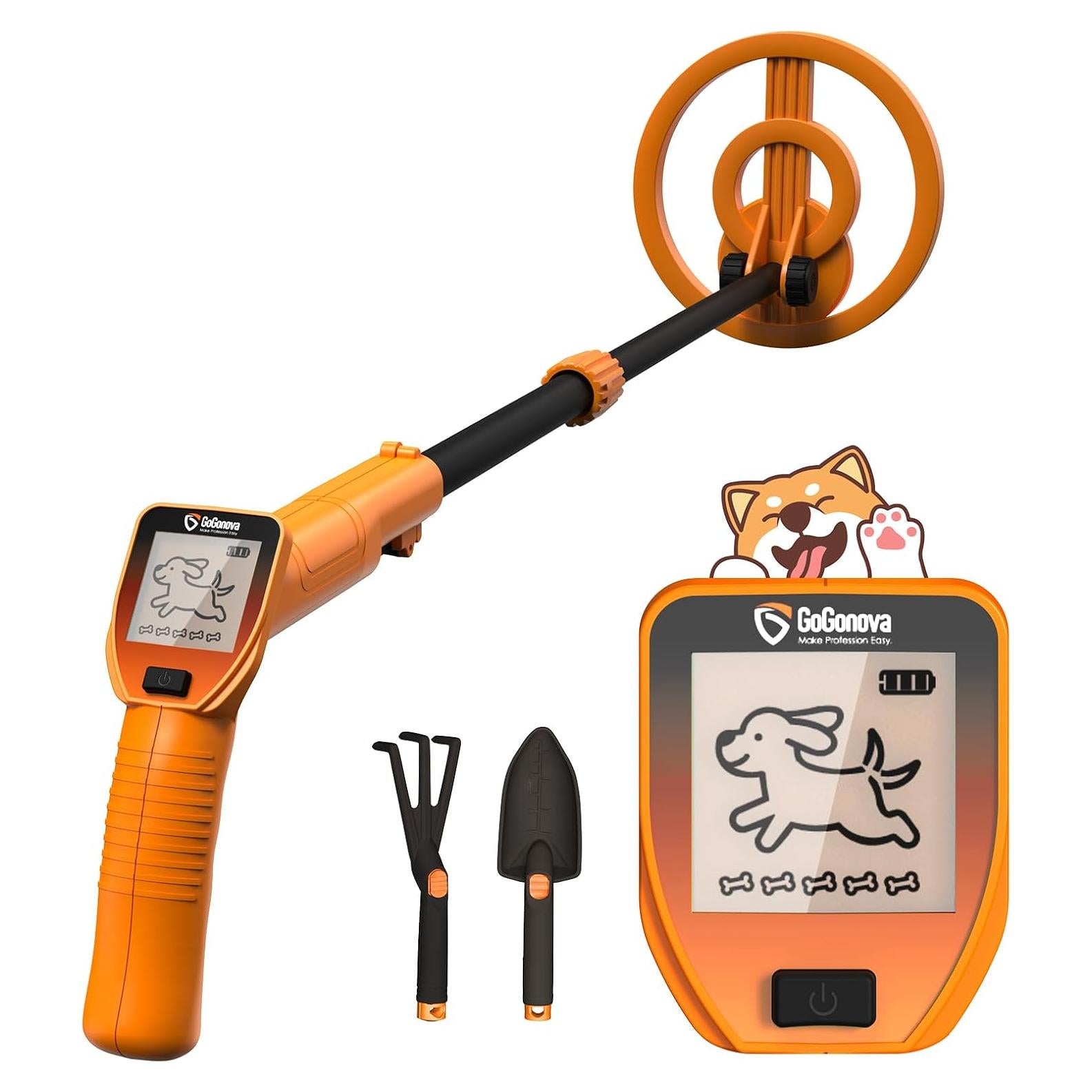 Detector de Metales GoGonova para Niños Naranja Ajustable 69.85-96.01 cm