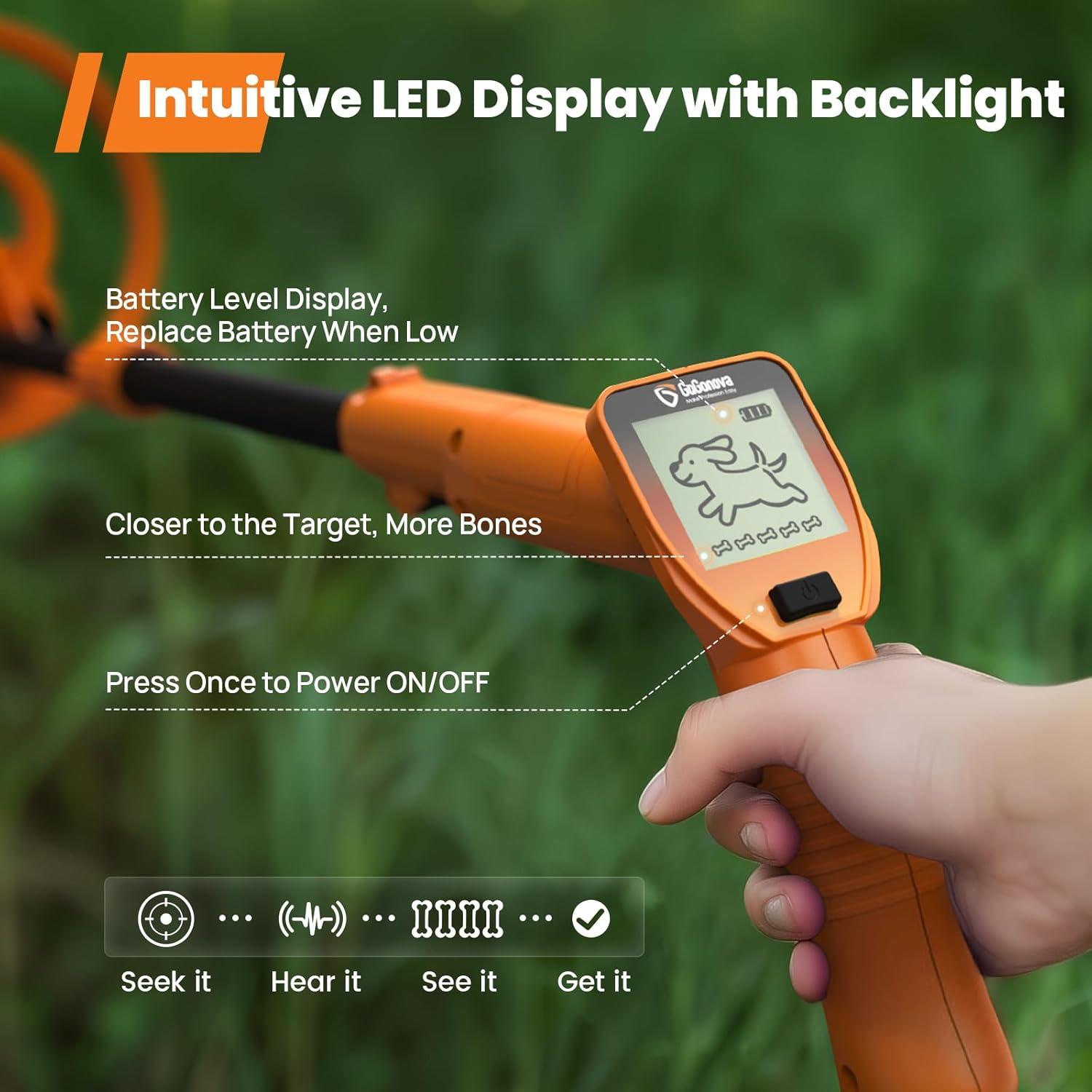 Detector de Metales GoGonova para Niños Naranja Ajustable 69.85-96.01 cm