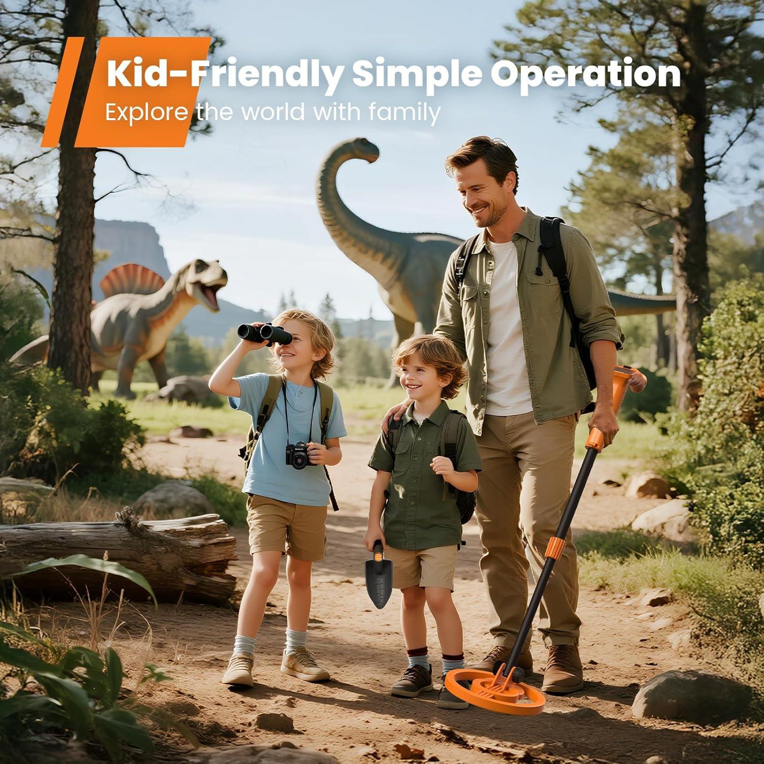 Detector de Metales GoGonova para Niños Naranja Ajustable 69.85-96.01 cm