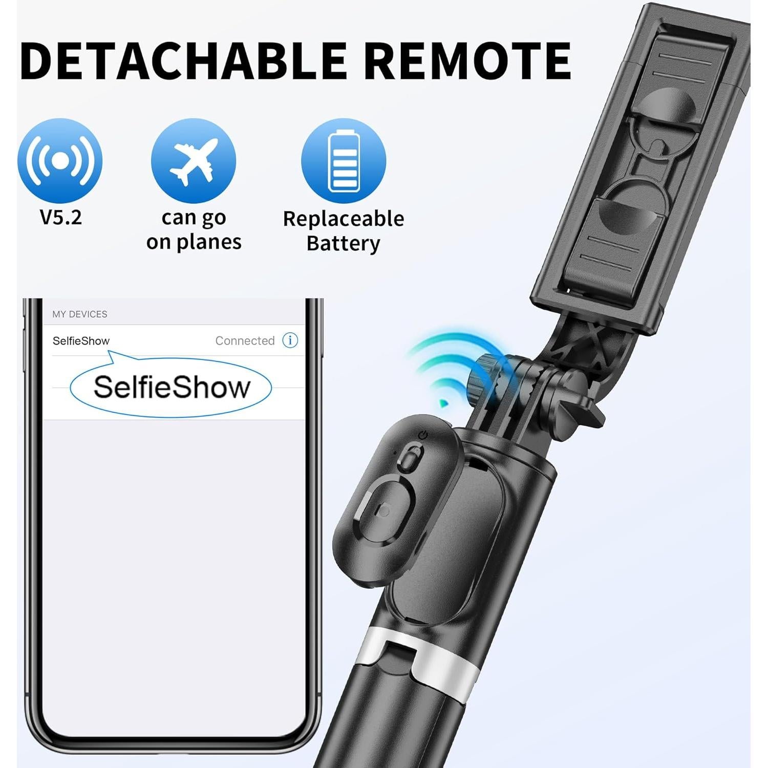 Trípode para Selfies LDP-K07 Extensible y Portátil 103cm