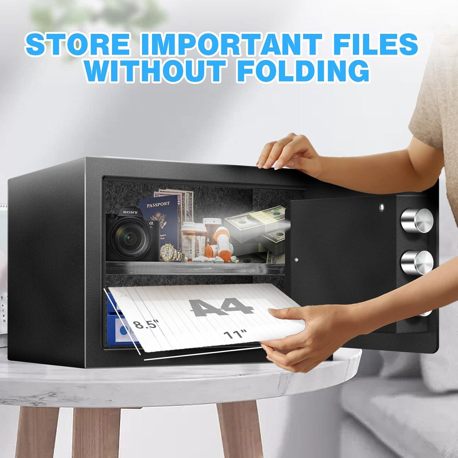 Caja Fuerte Electrónica RETLLAS 1.3 Pies Cúbicos con USB-C