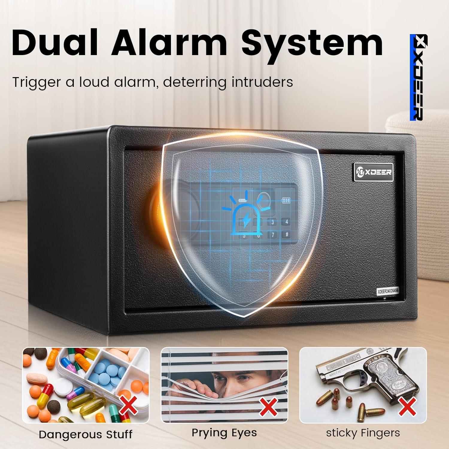 Caja Fuerte Biométrica XDeer 1.09 m³ Ignífuga y a Prueba de Agua