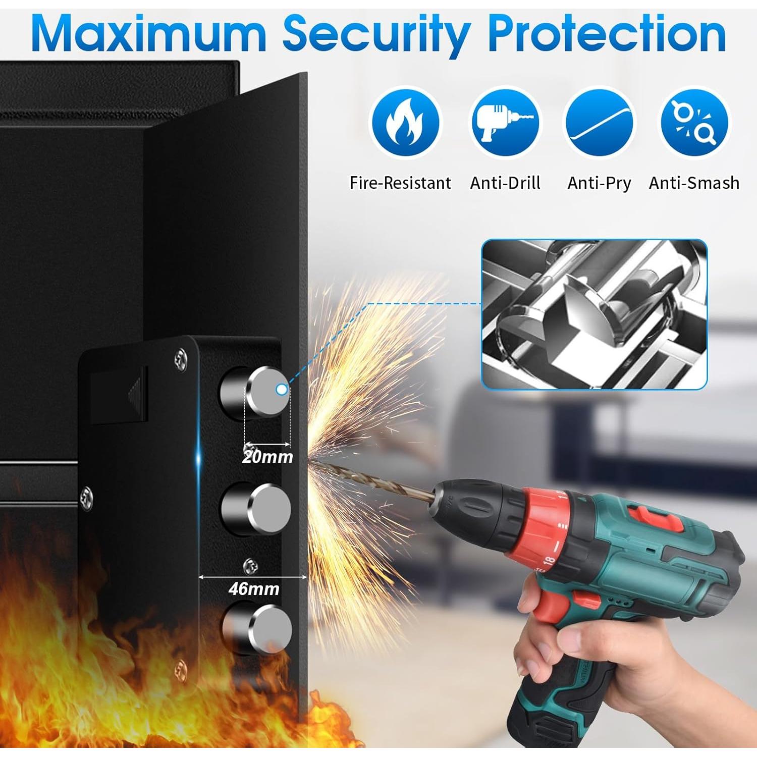 Caja Fuerte Fdsutvit 2.2 Pies Cúbicos Acero Antirrobo