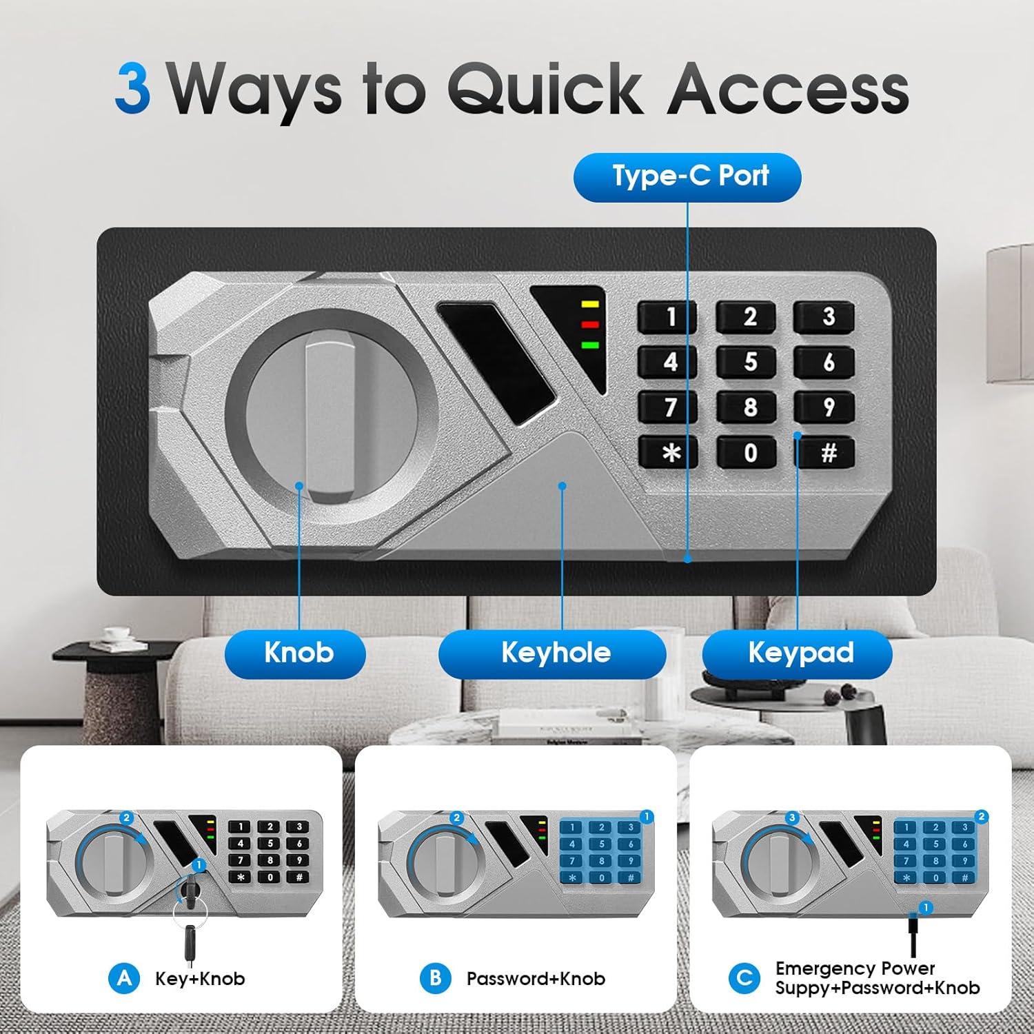 Caja Fuerte Fdsutvit 2.2 Pies Cúbicos Acero Antirrobo