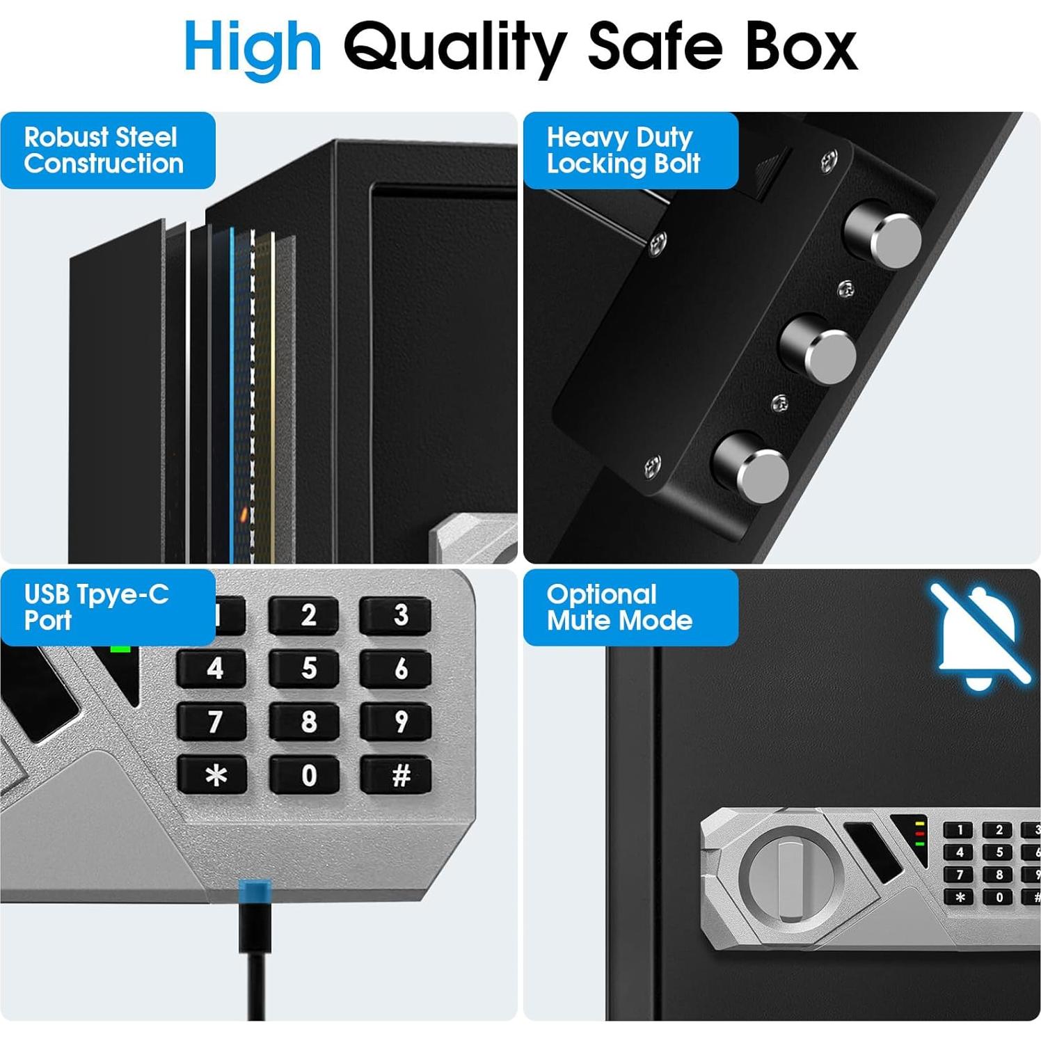 Caja Fuerte Fdsutvit 2.2 Pies Cúbicos Acero Antirrobo