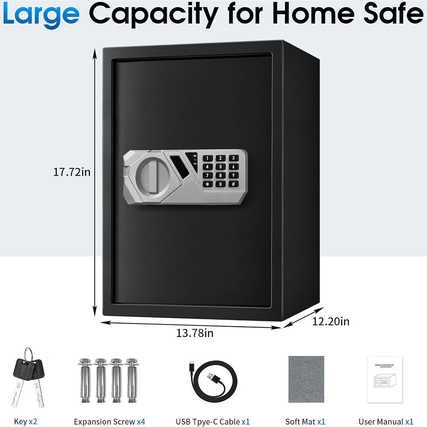 Caja Fuerte Fdsutvit 2.2 Pies Cúbicos Acero Antirrobo