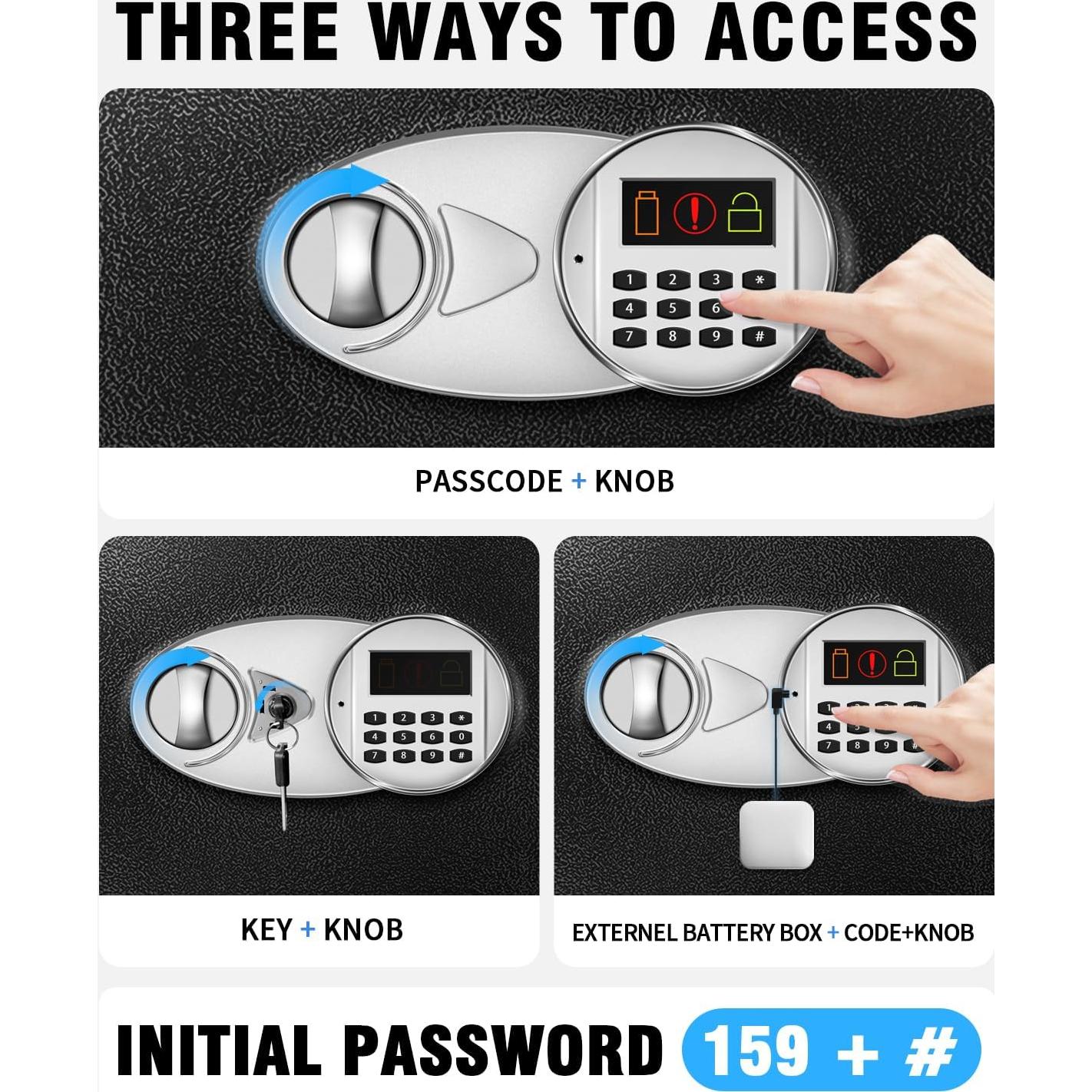 Caja Fuerte TOTOY 1.8 Pies Cúbicos Acero Electrónica Antirrobo