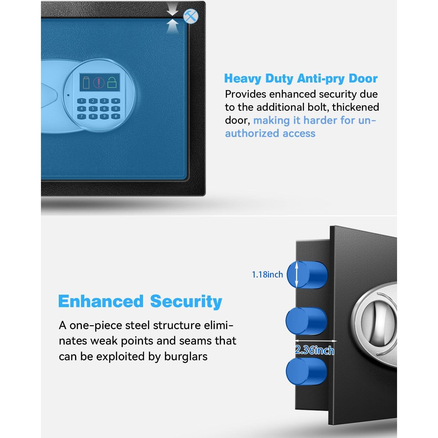Caja Fuerte TOTOY 1.8 Pies Cúbicos Acero Electrónica Antirrobo